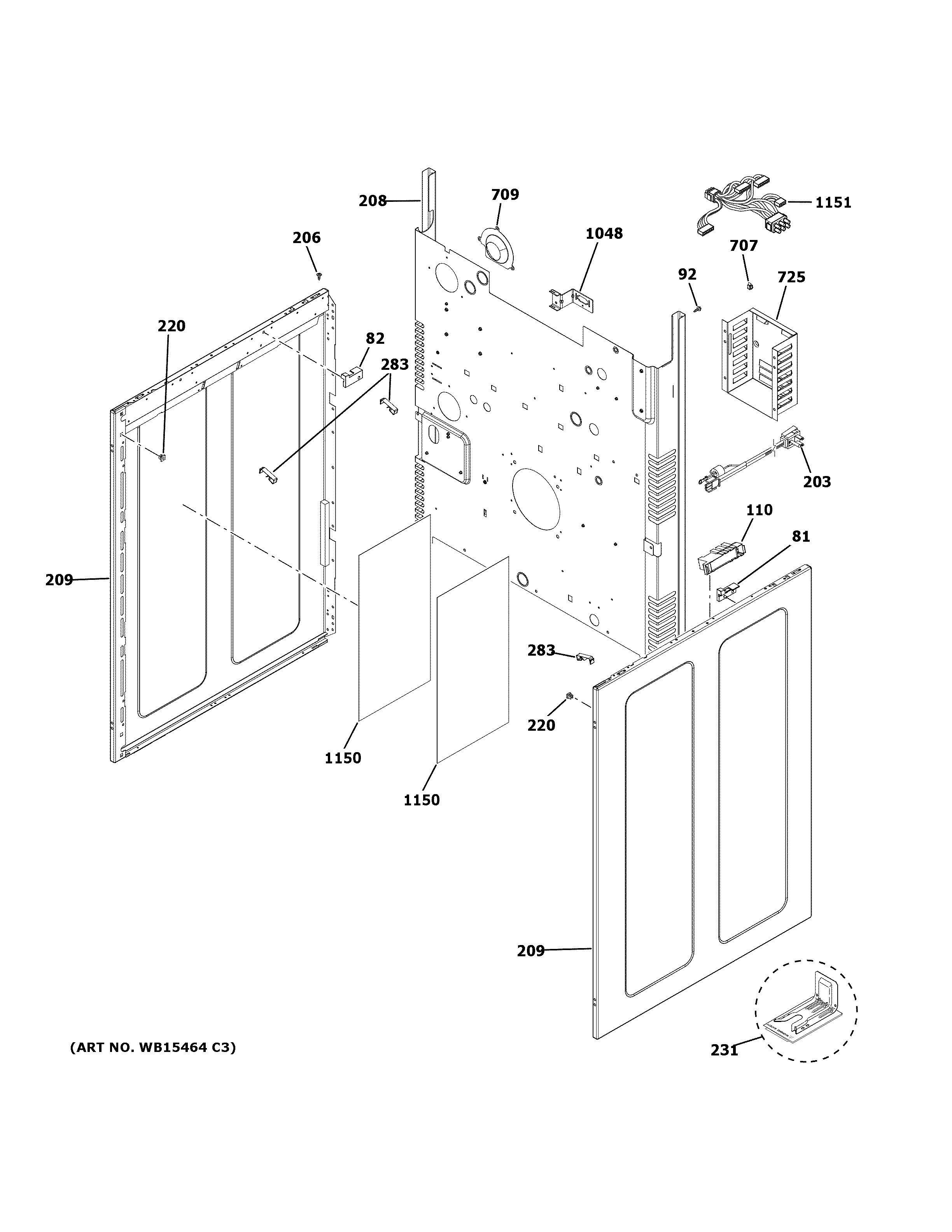 GE JGBS86SP1SS body parts diagram