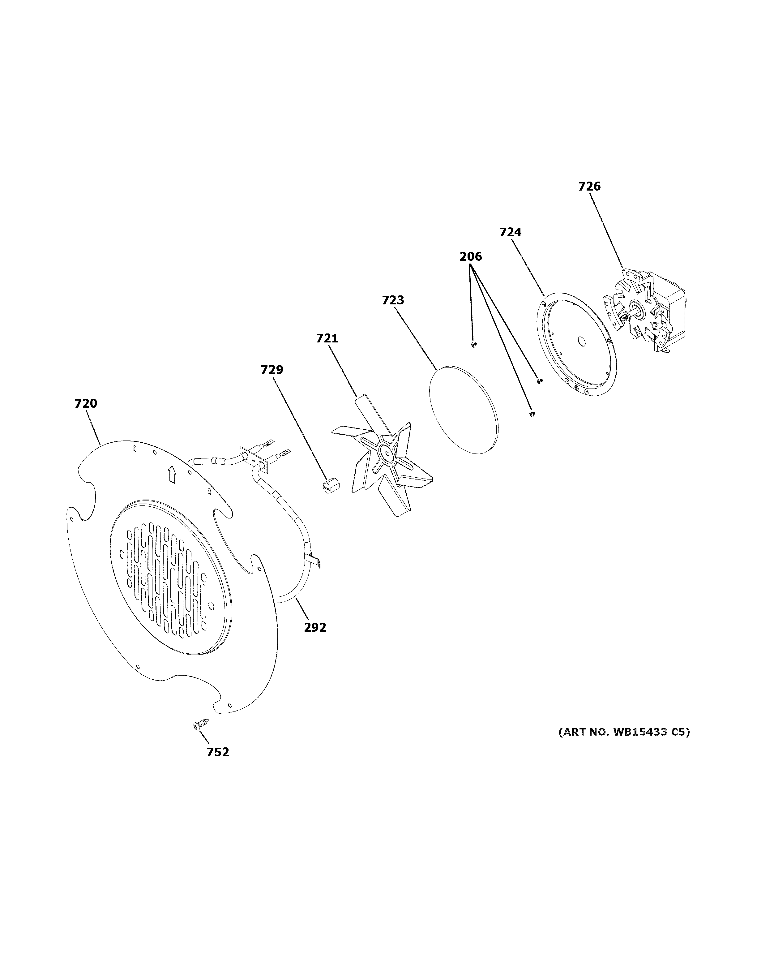 GE JGBS86SP1SS convection fan diagram