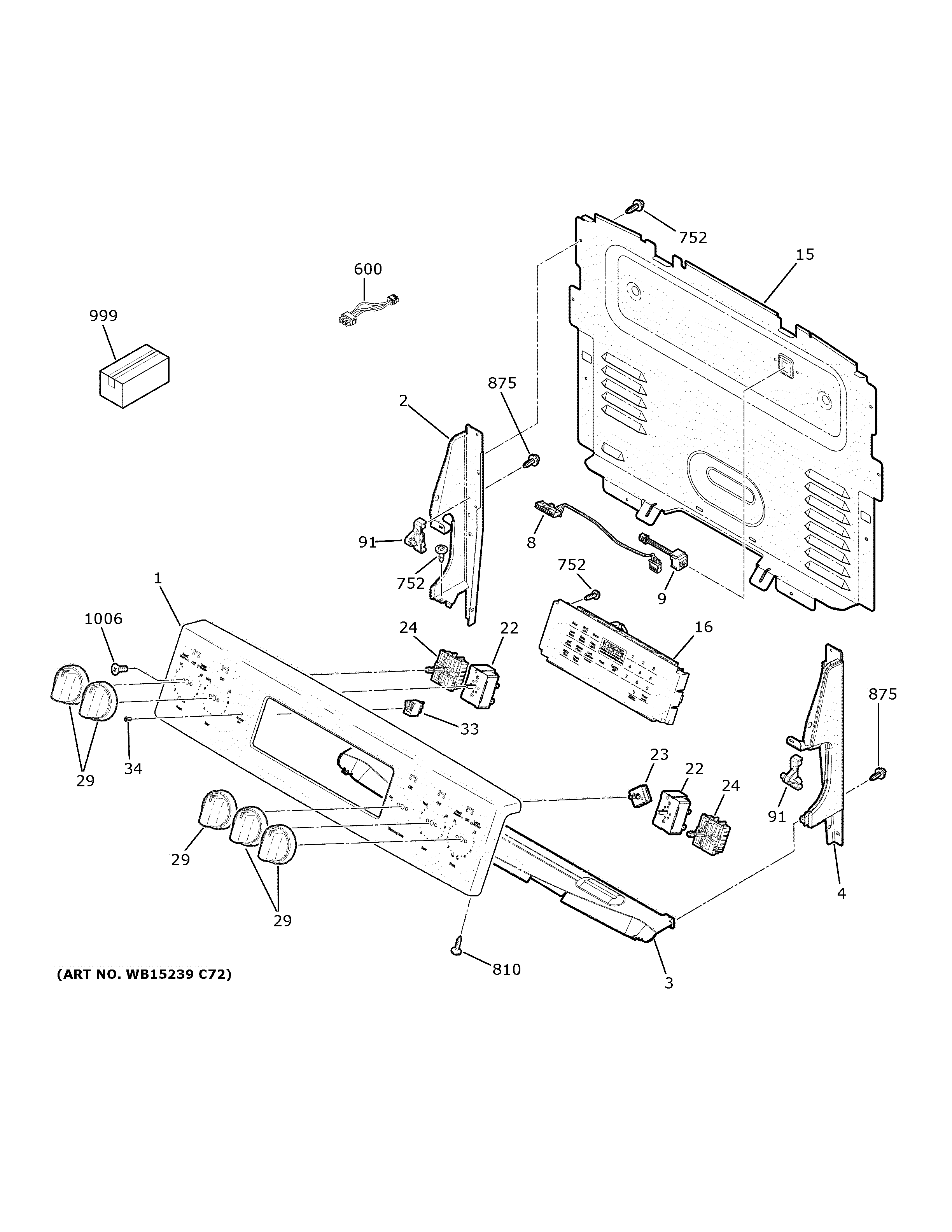 GE JB735FP1DS conttrol panel diagram