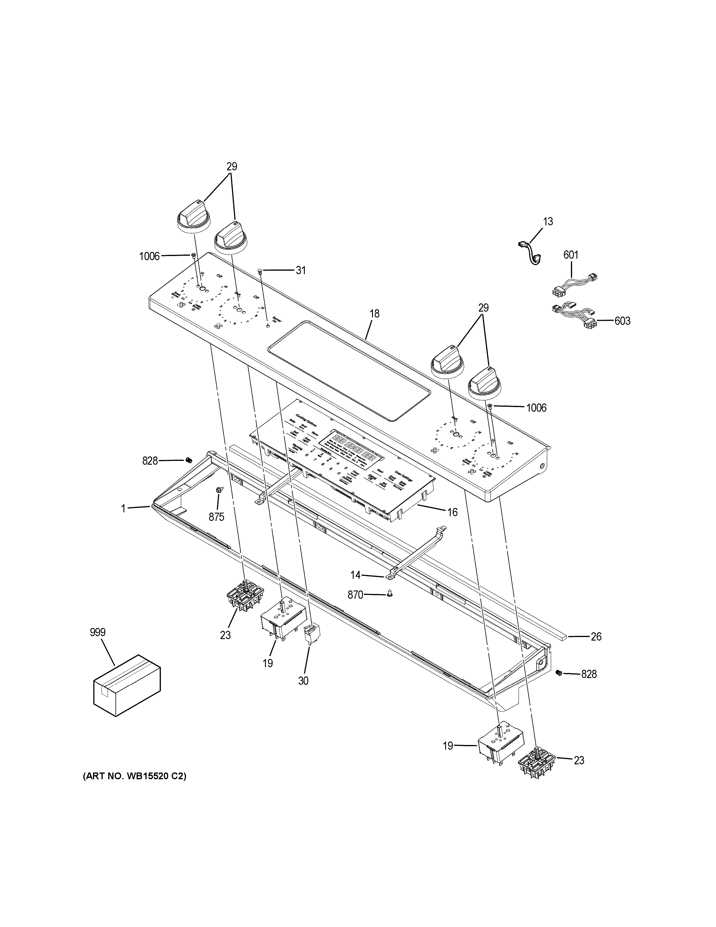 GE JS760FP1DS control panel diagram