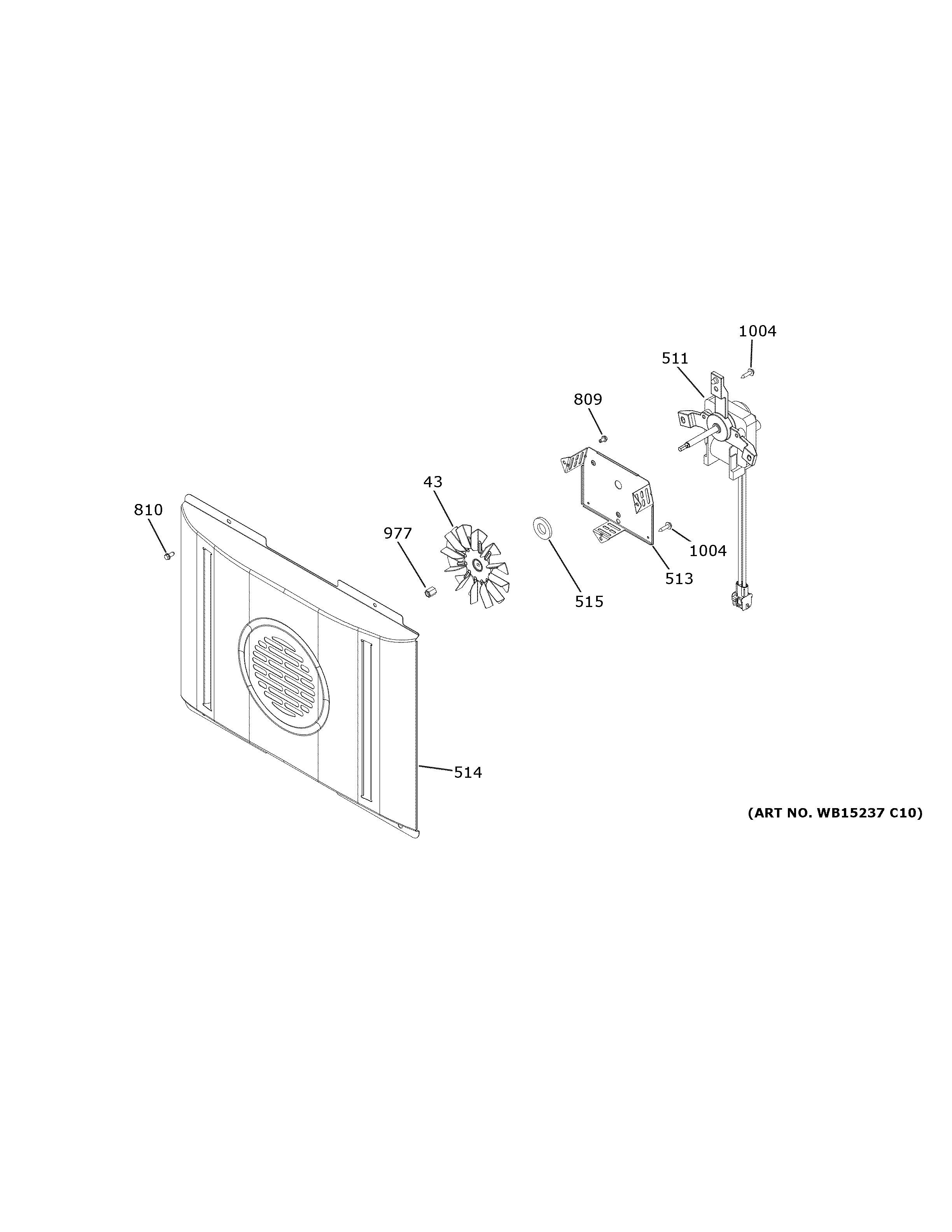 GE JS760FP1DS convection fan diagram