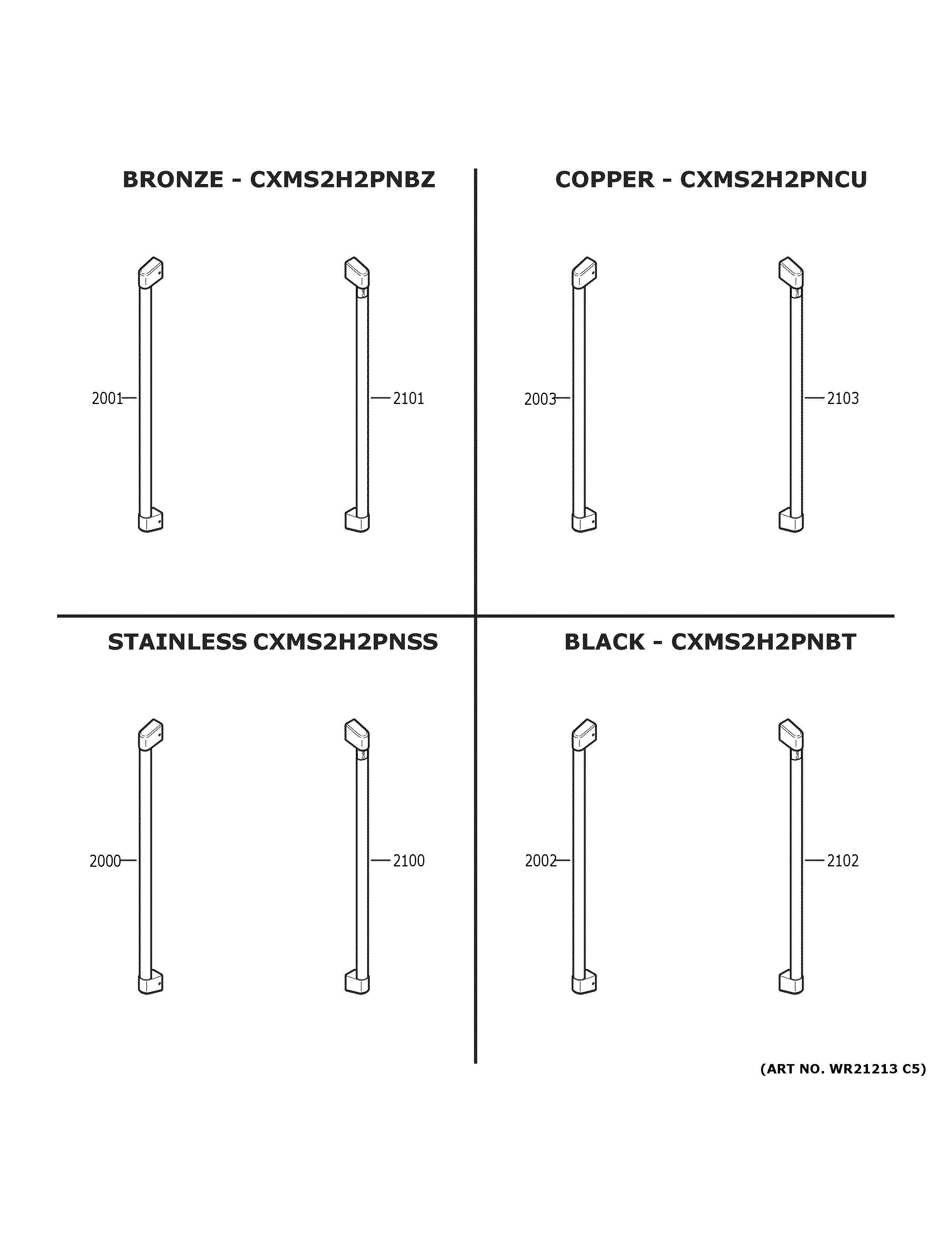 GE CZS22MP2NES1 cafe customization diagram