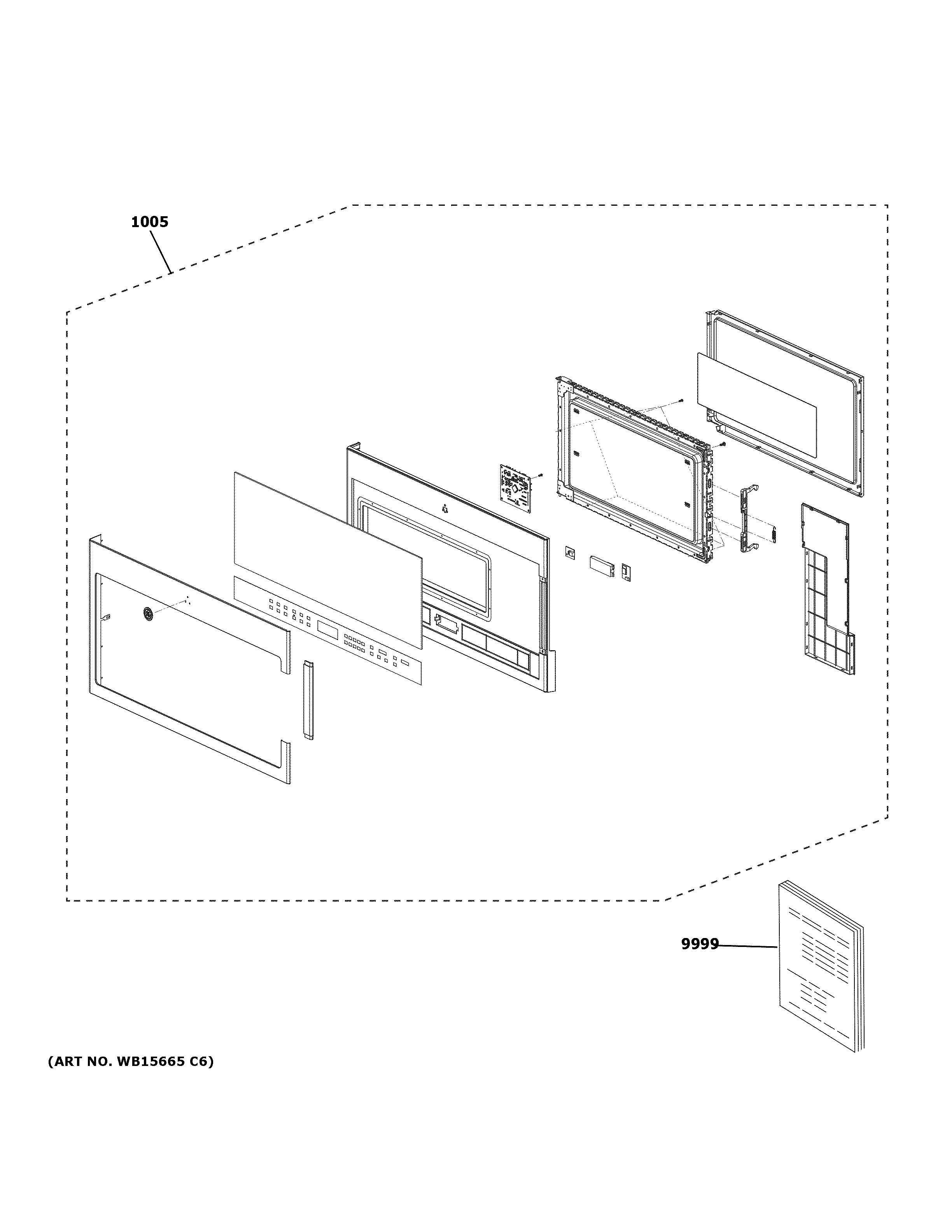 GE PVM9005FM8DS door parts diagram
