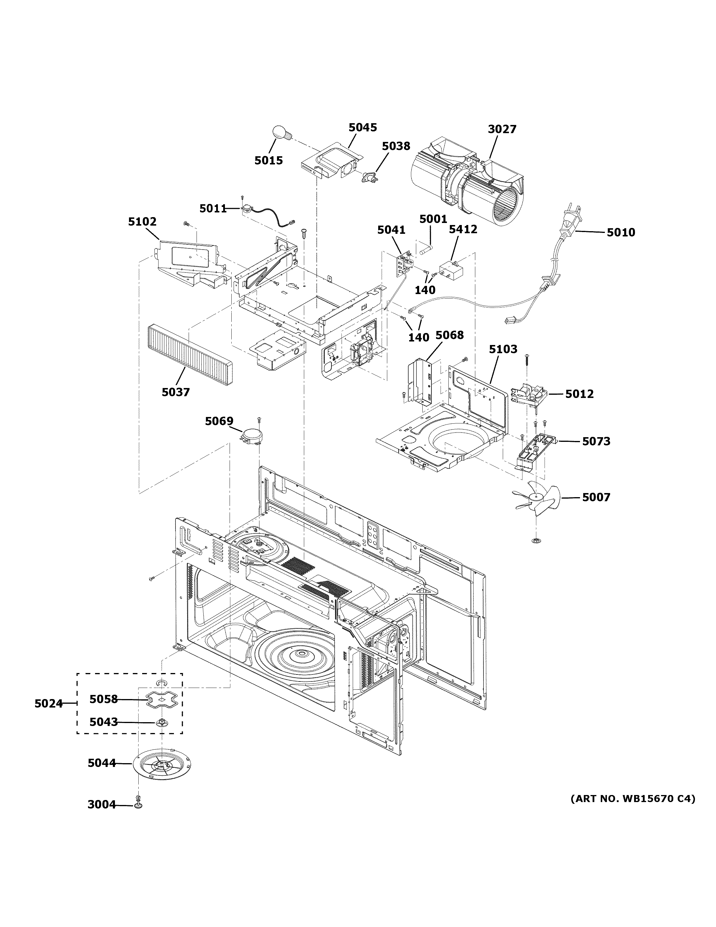 GE PVM9005FM8DS interior parts (2) diagram