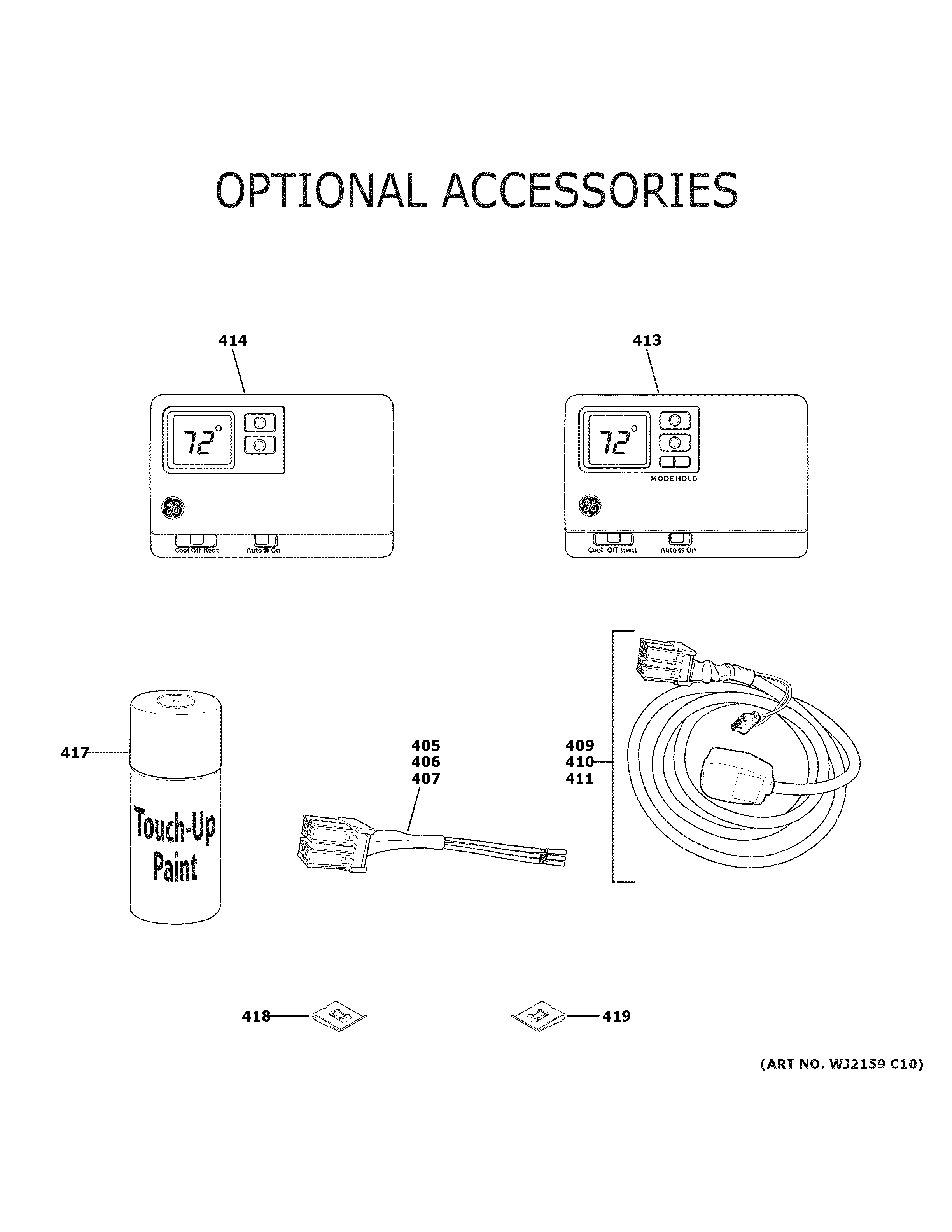 GE AZ65H12EACW7 optional accessories diagram