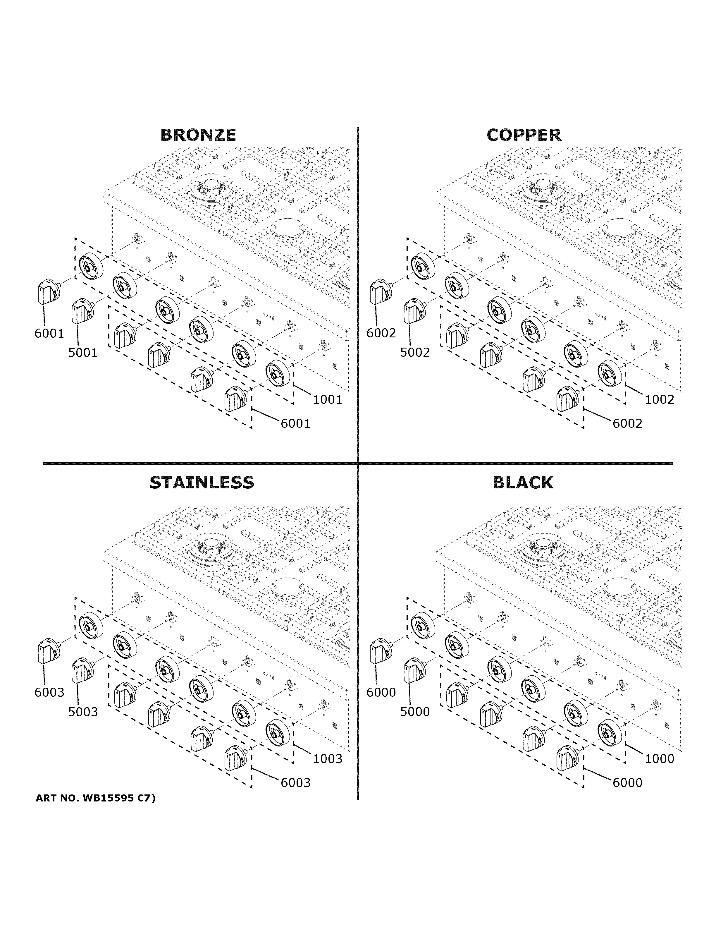 GE CGU366P3T1D1 cafe customization diagram