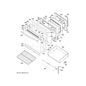 GE JB480DM3WW door & drawer parts diagram