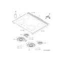 GE JS645DL6WW cooktop diagram