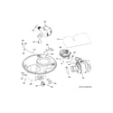 GE PDT855SMJ0ES sump & motor mechanism diagram