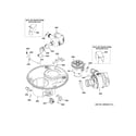 GE ZDT800SSF0SS sump & motor mechanism diagram