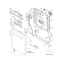 GE ZDT800SSF1SS escutcheon & door assembly diagram