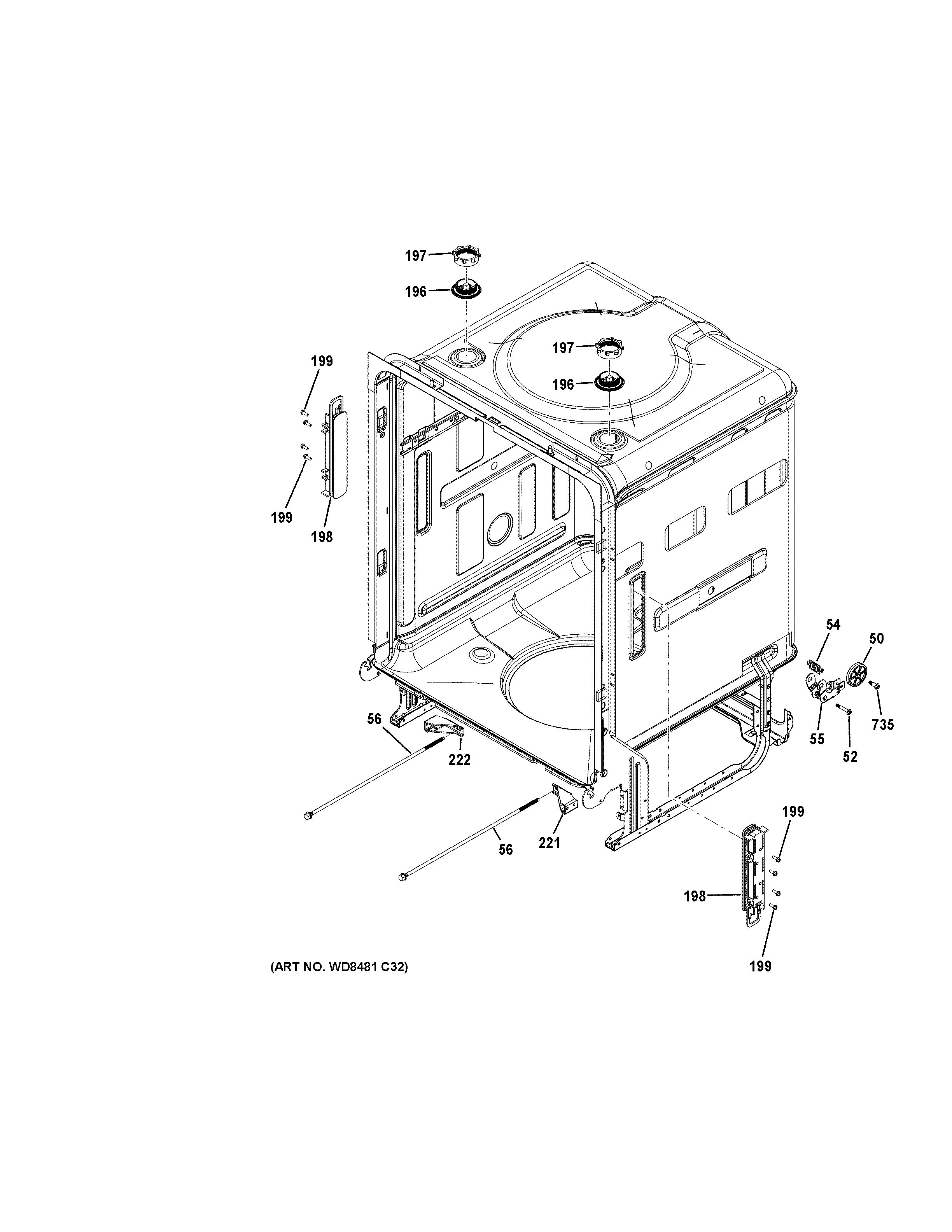 GE ZDT800SSF1SS body parts (2) diagram