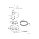 GE PDF820SSJ2SS sump & filter assembly diagram
