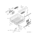 GE PDT845SMJ2ES upper rack assembly diagram