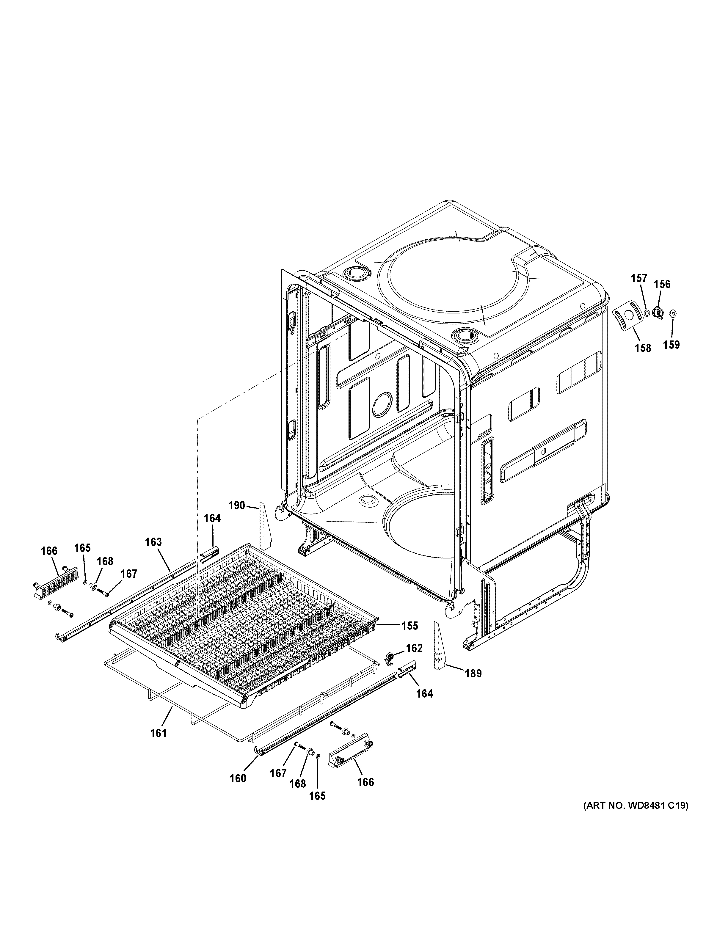 GE CDT866P3M4D1 body parts (2) diagram