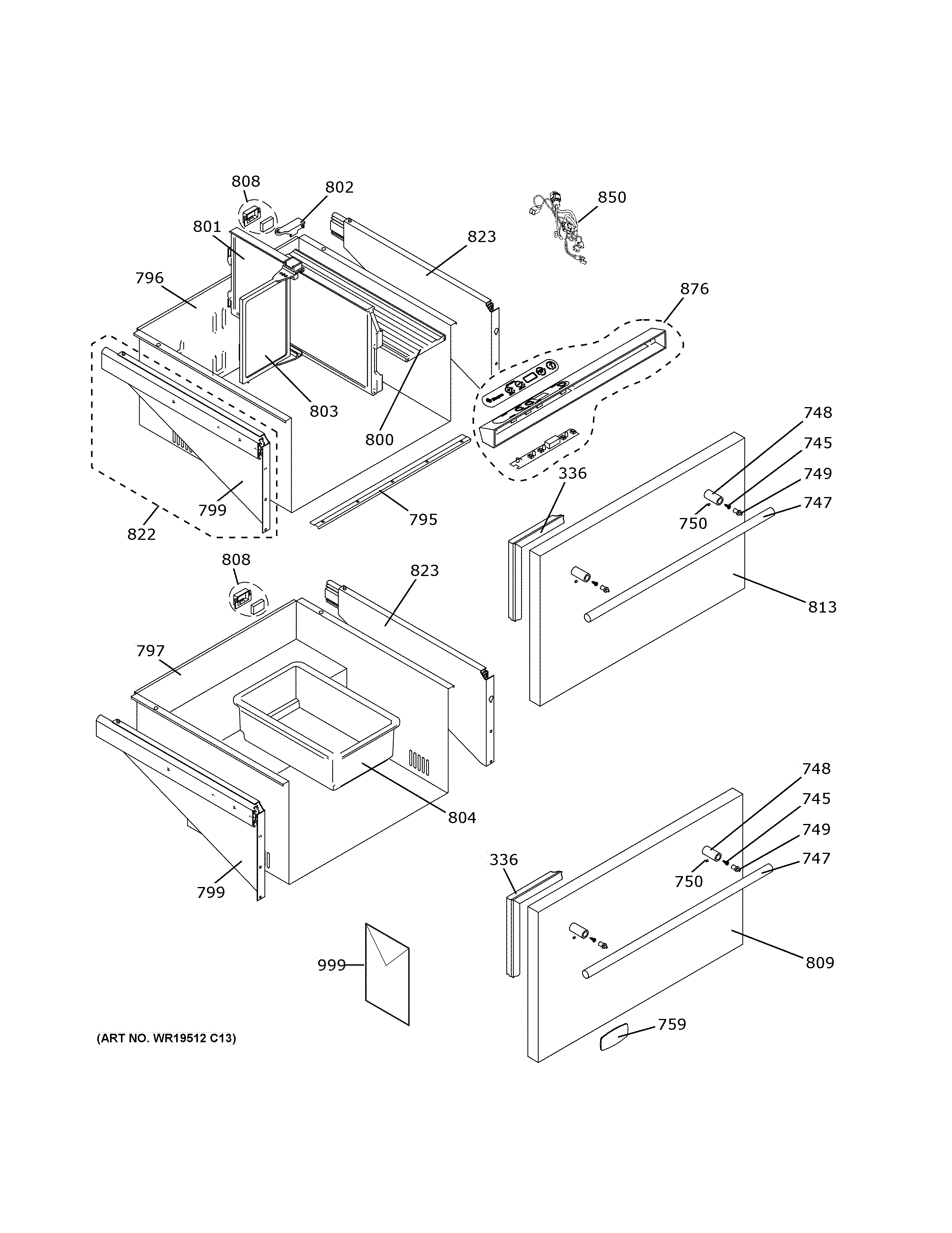 GE ZIDS240HASS doors diagram