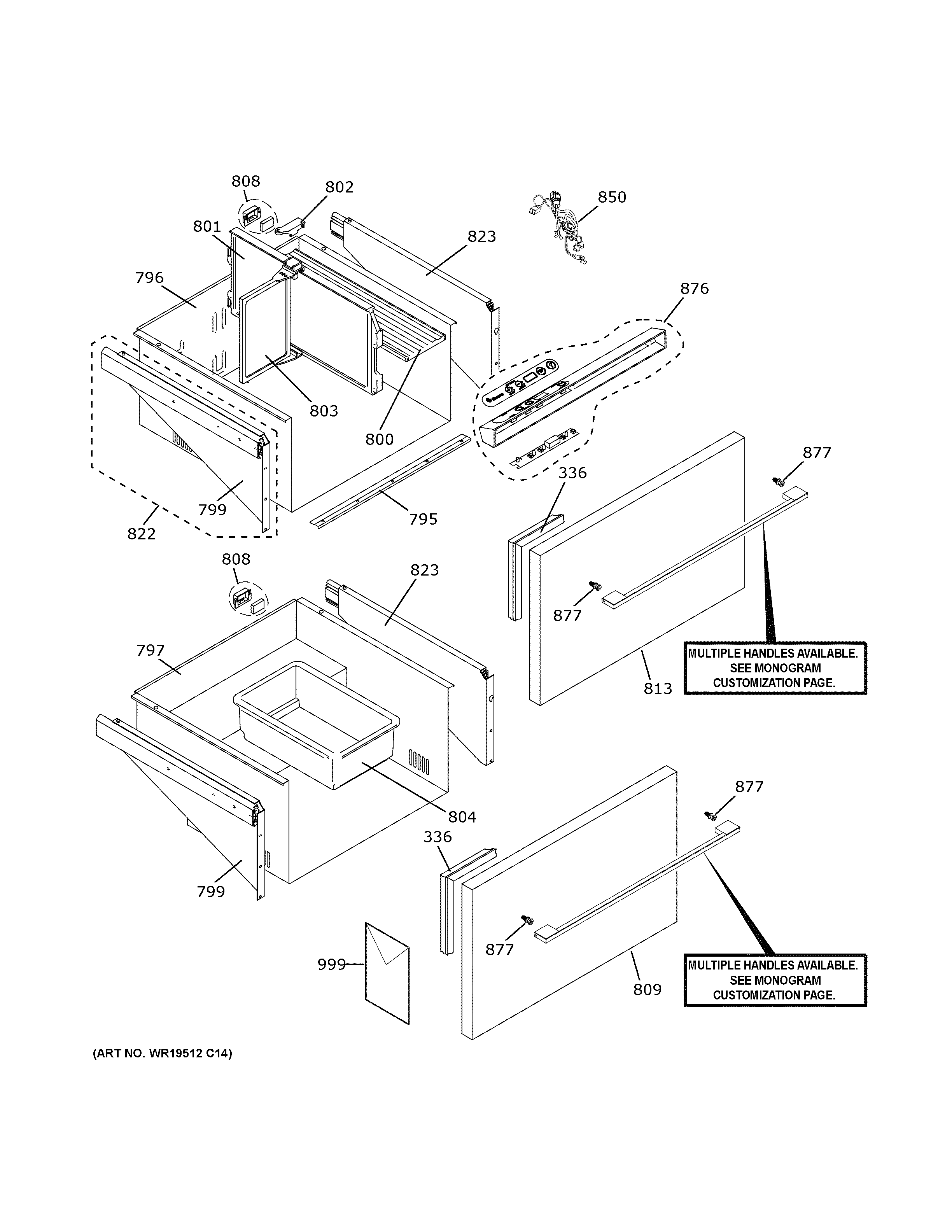 GE ZIDS240NCSS doors diagram