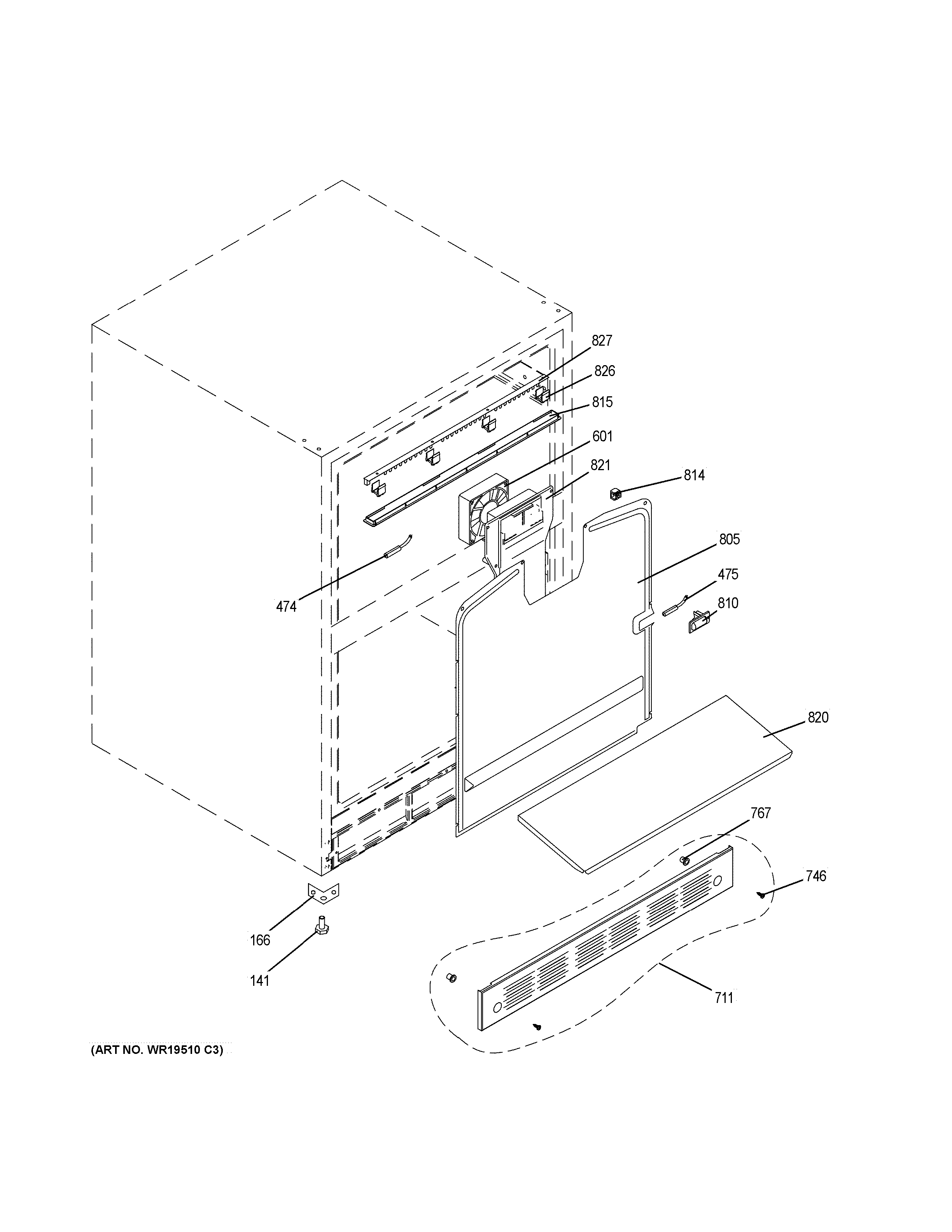 GE ZIDS240NCSS cabinet diagram