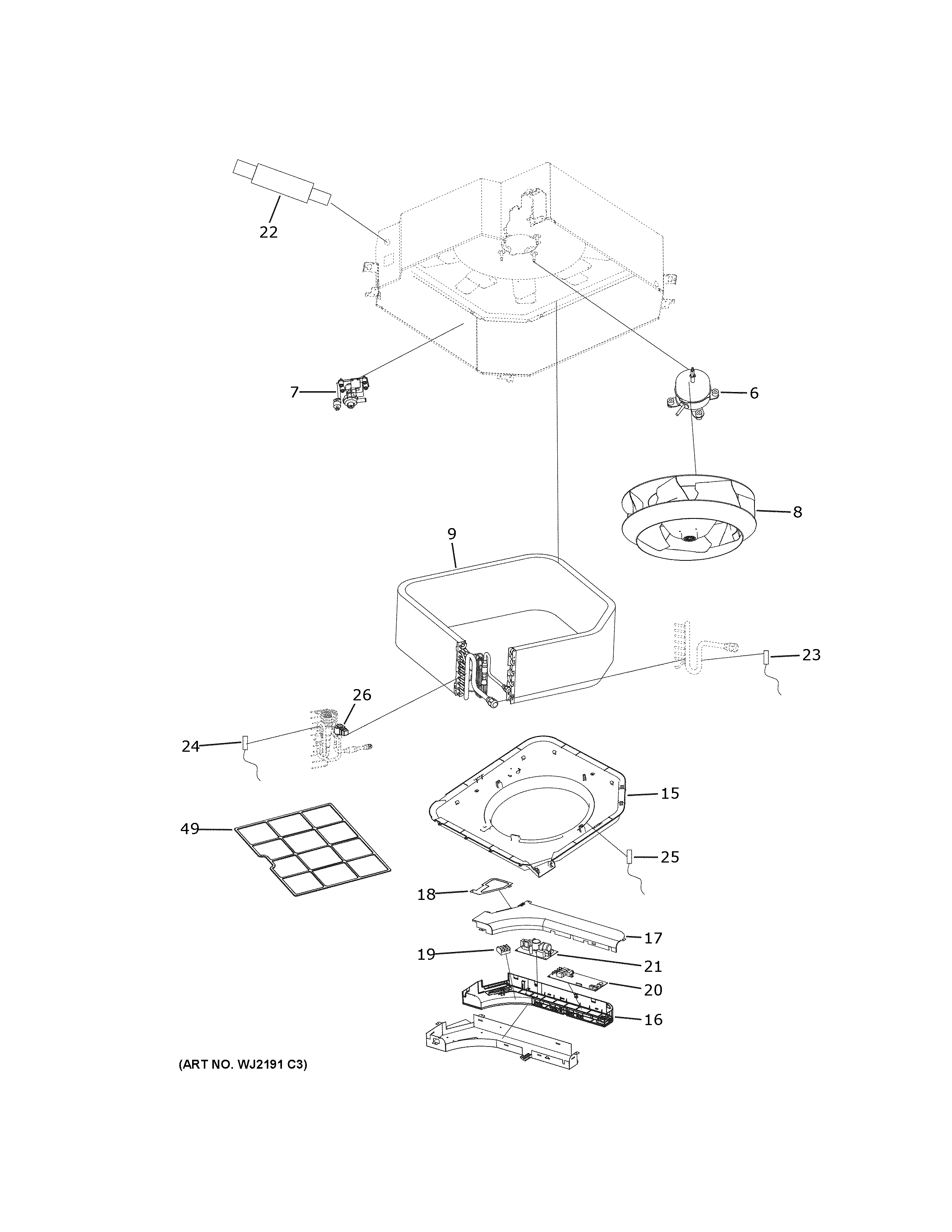 Haier MVAL018MV2AA air handler diagram