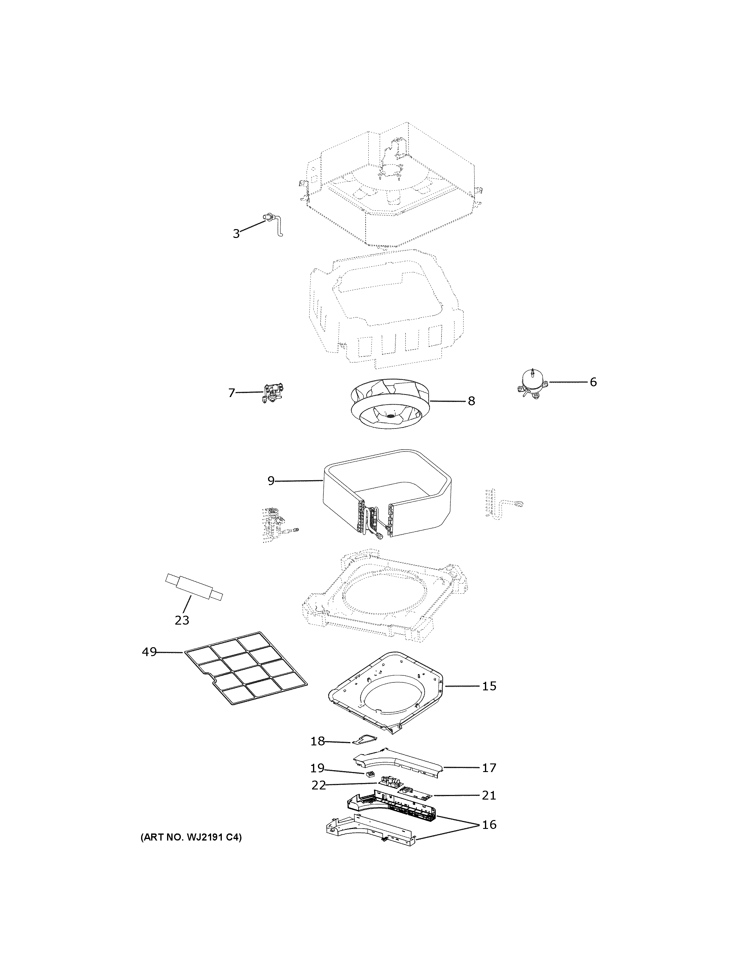 Haier MVAL012ME2AA1 air handler diagram