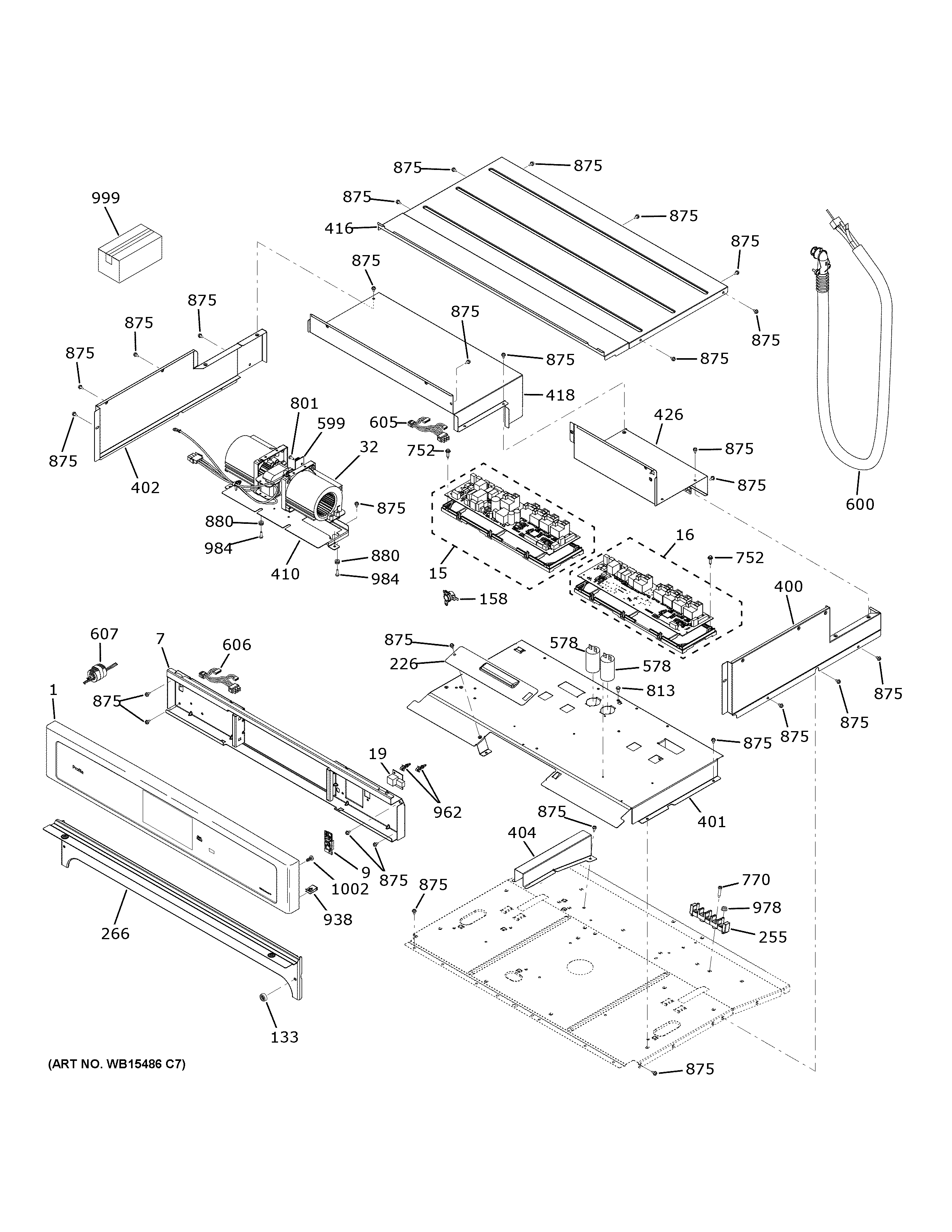 GE PT9551BL3TS control panel diagram