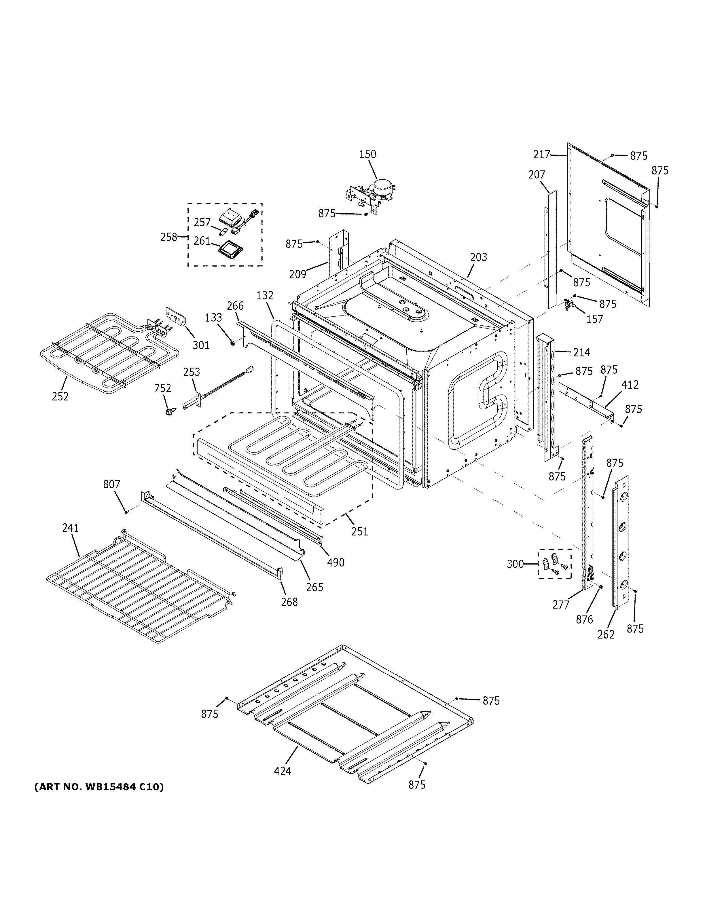 GE JKS3000DN1BB body parts diagram