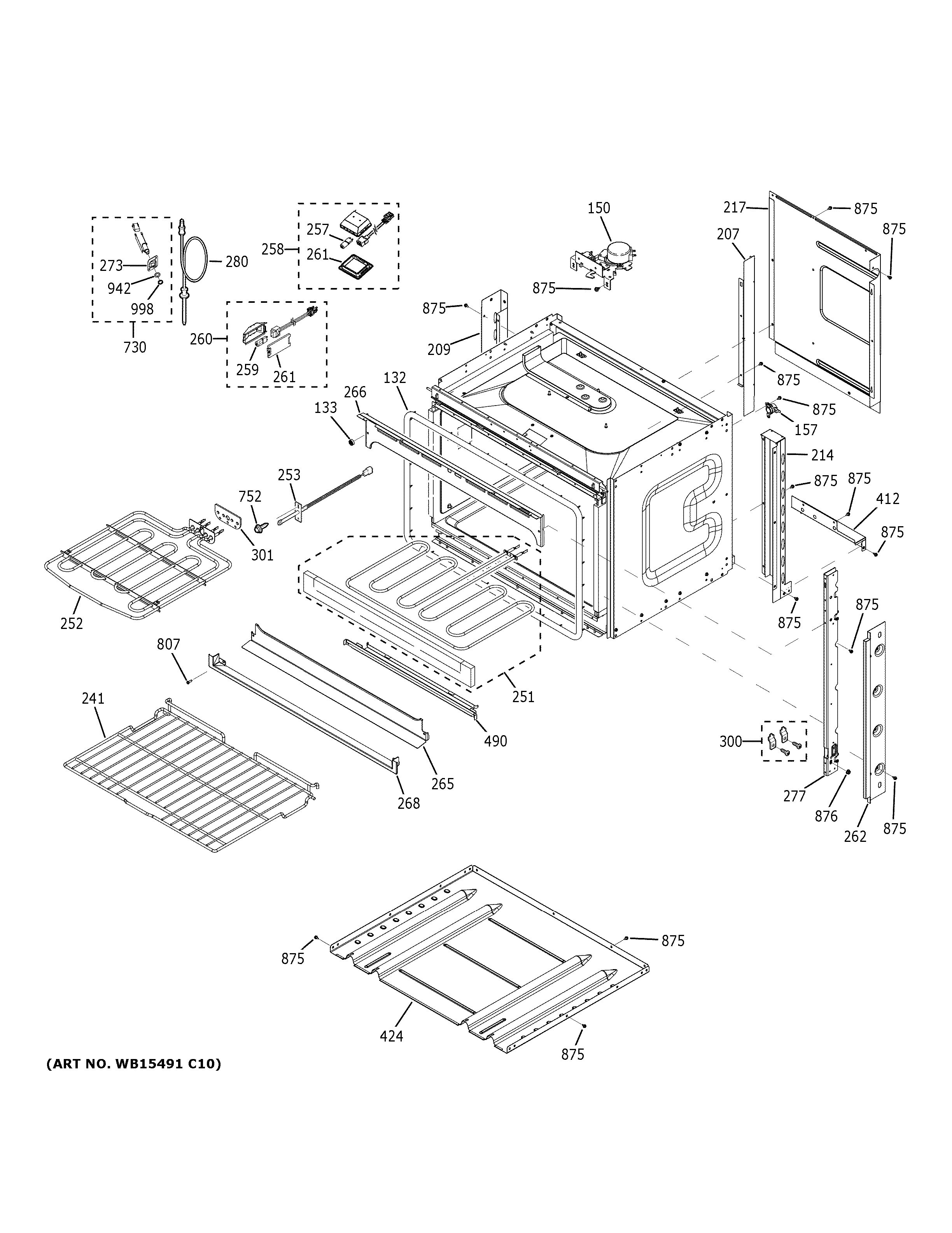 GE JTS5000FN1DS body parts diagram