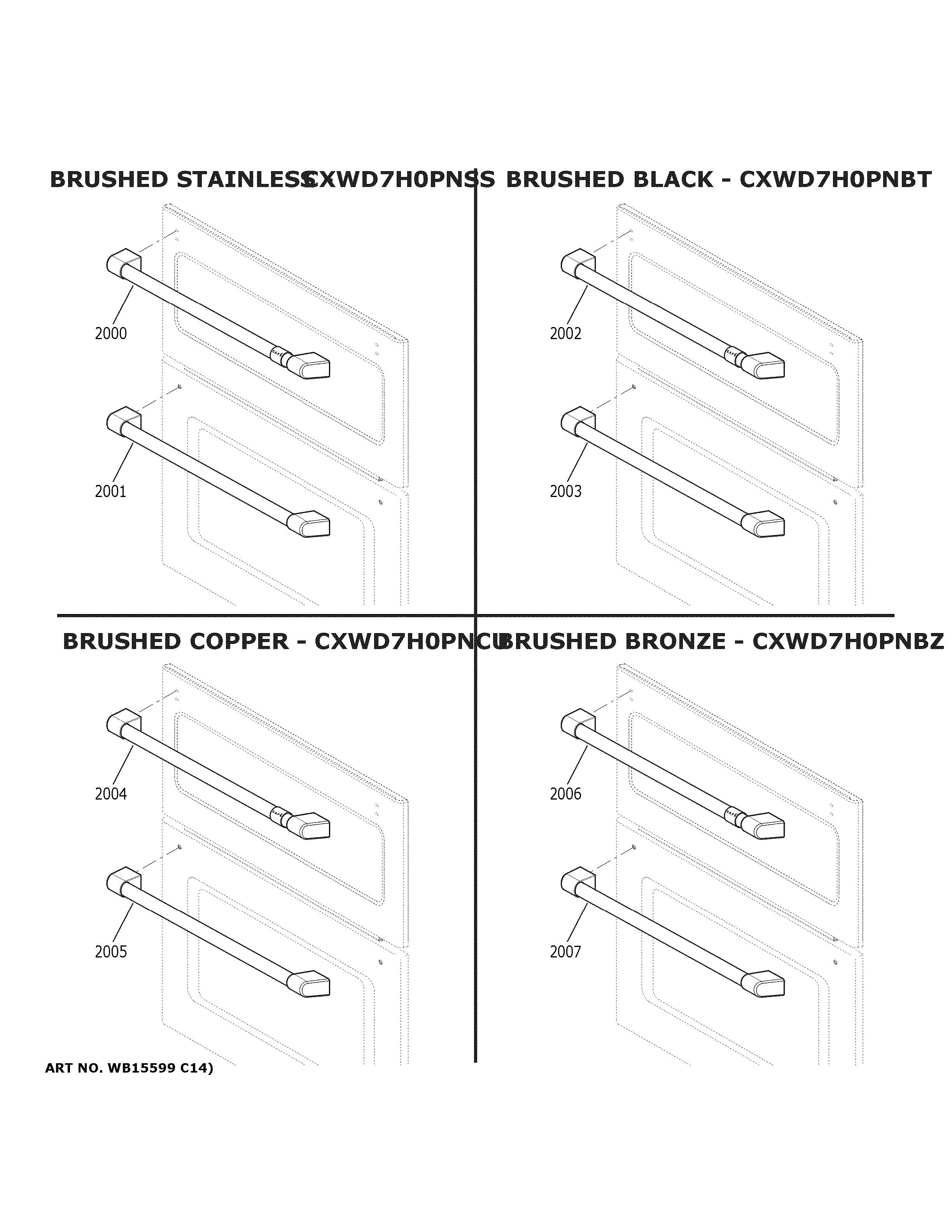 GE CKD70DP2N1S1 cafe customization diagram