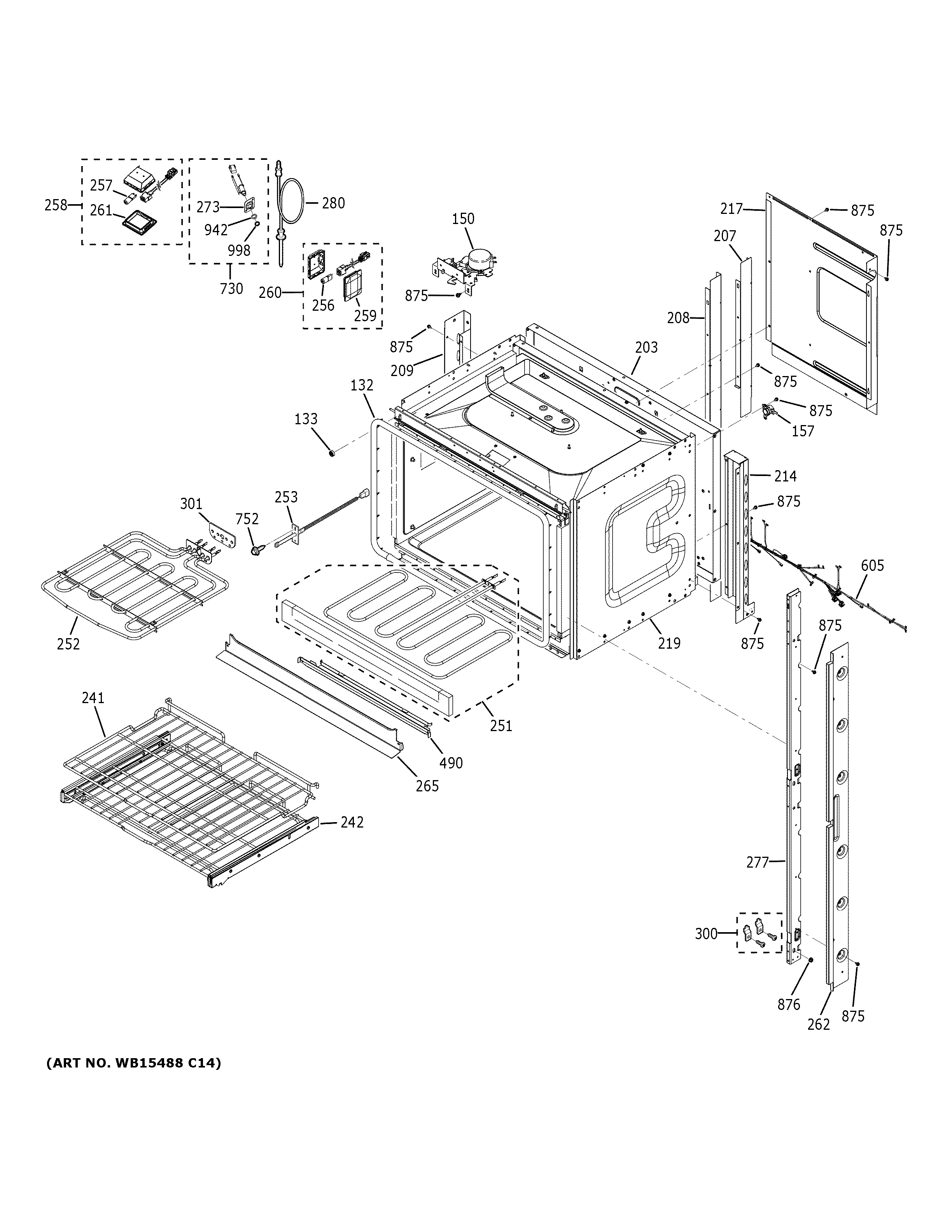 GE CKD70DP2N1S1 upper oven diagram