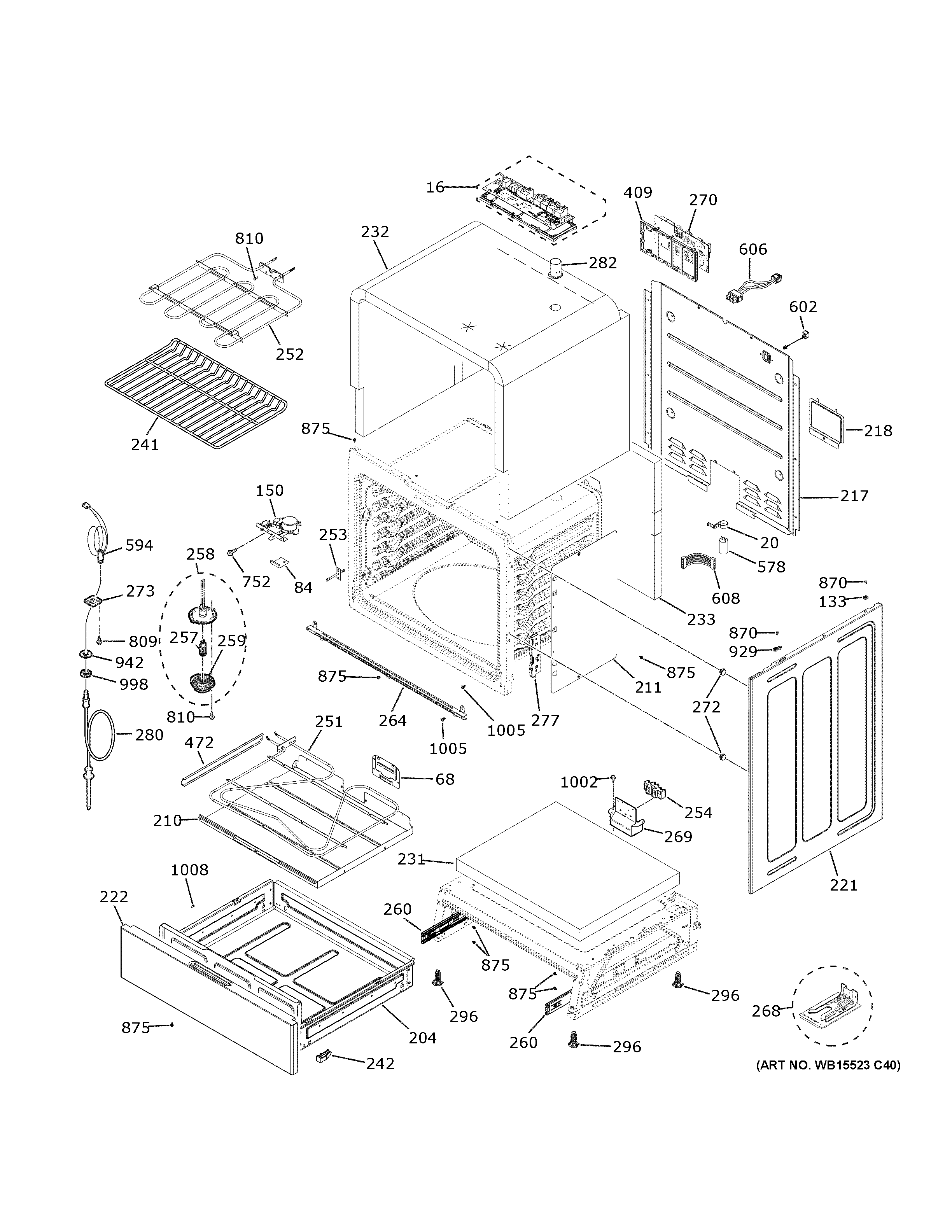 GE CES700M2N2S5 body parts diagram