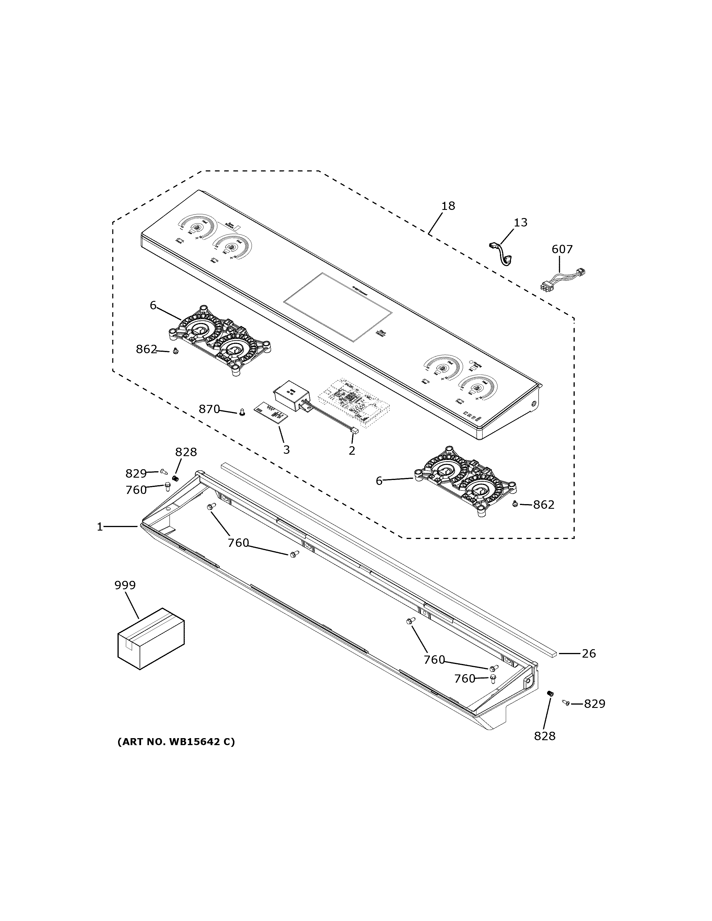 GE CHS900M2N1S5 control panel diagram