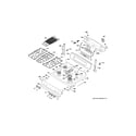 GE PGB950SEF1SS control panel & cooktop diagram