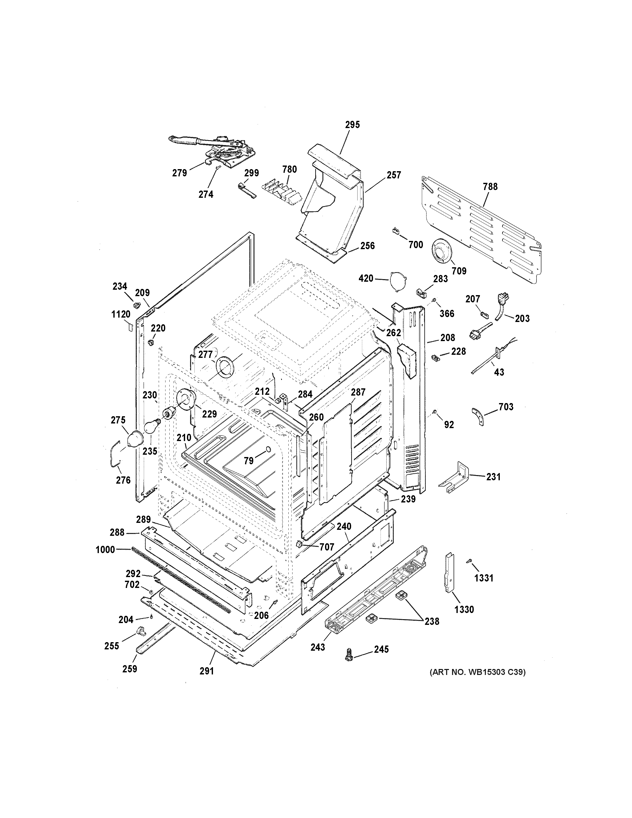 GE JGB620DEF1WW body parts diagram