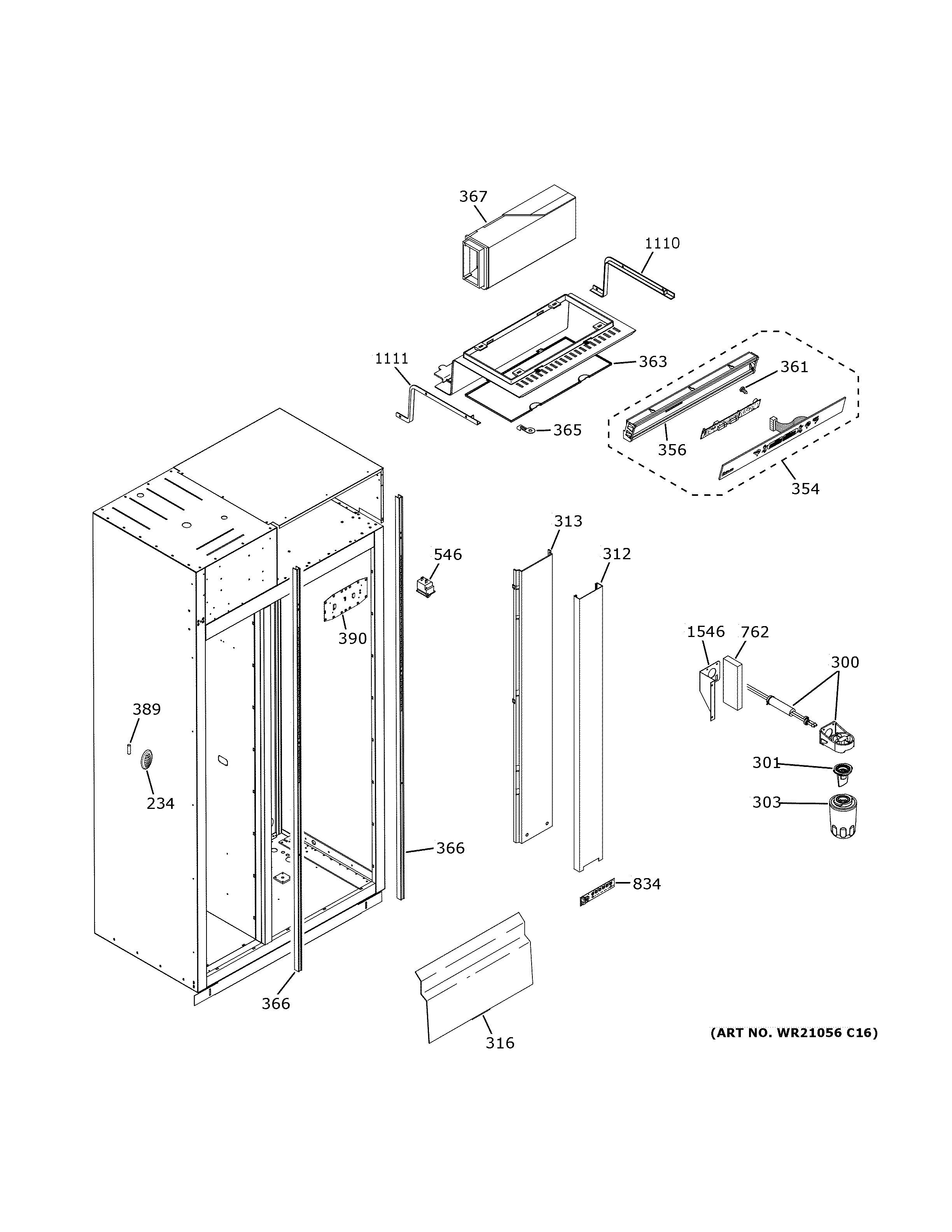 GE ZISS480NNBSS fresh food section diagram