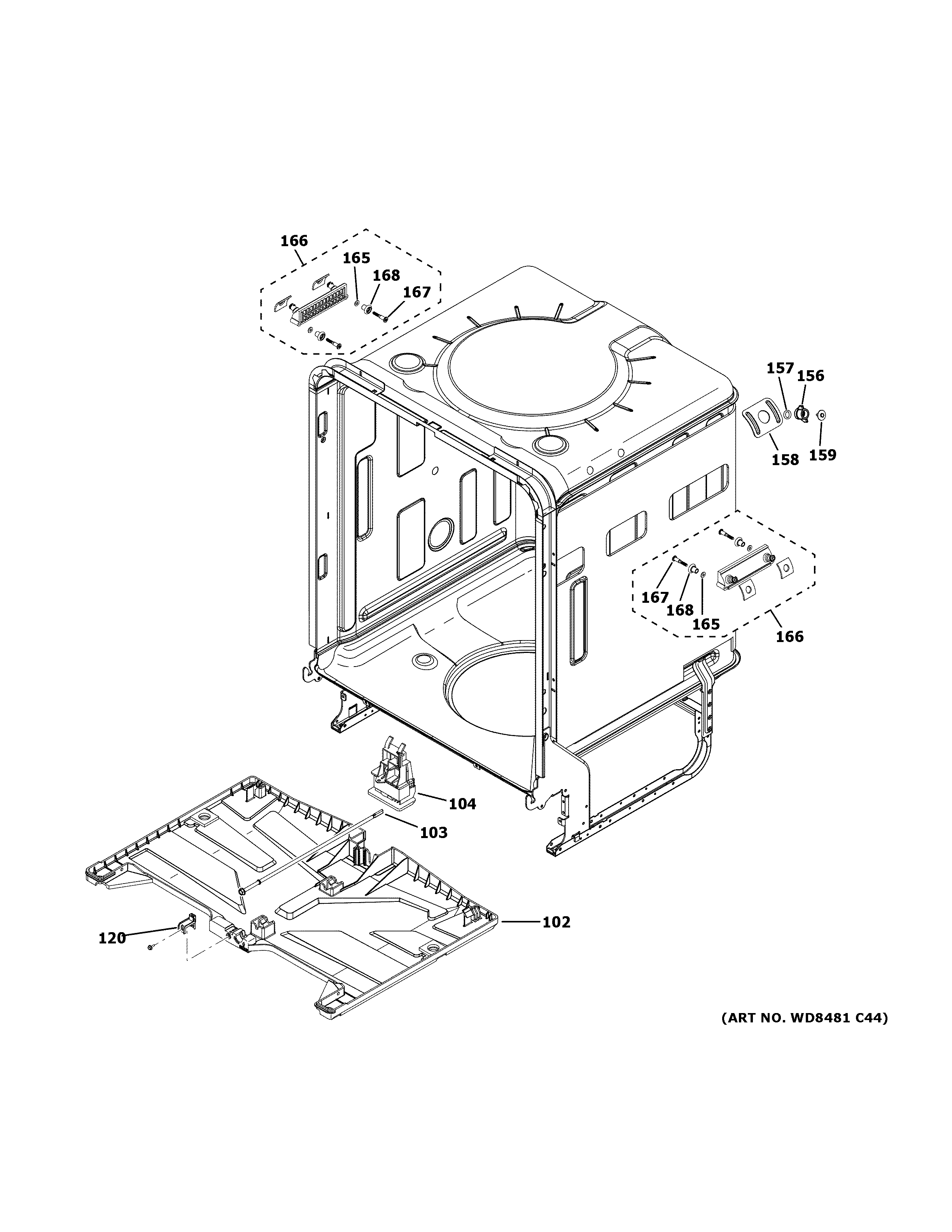 GE PDT775SBN2TS body parts (2) diagram