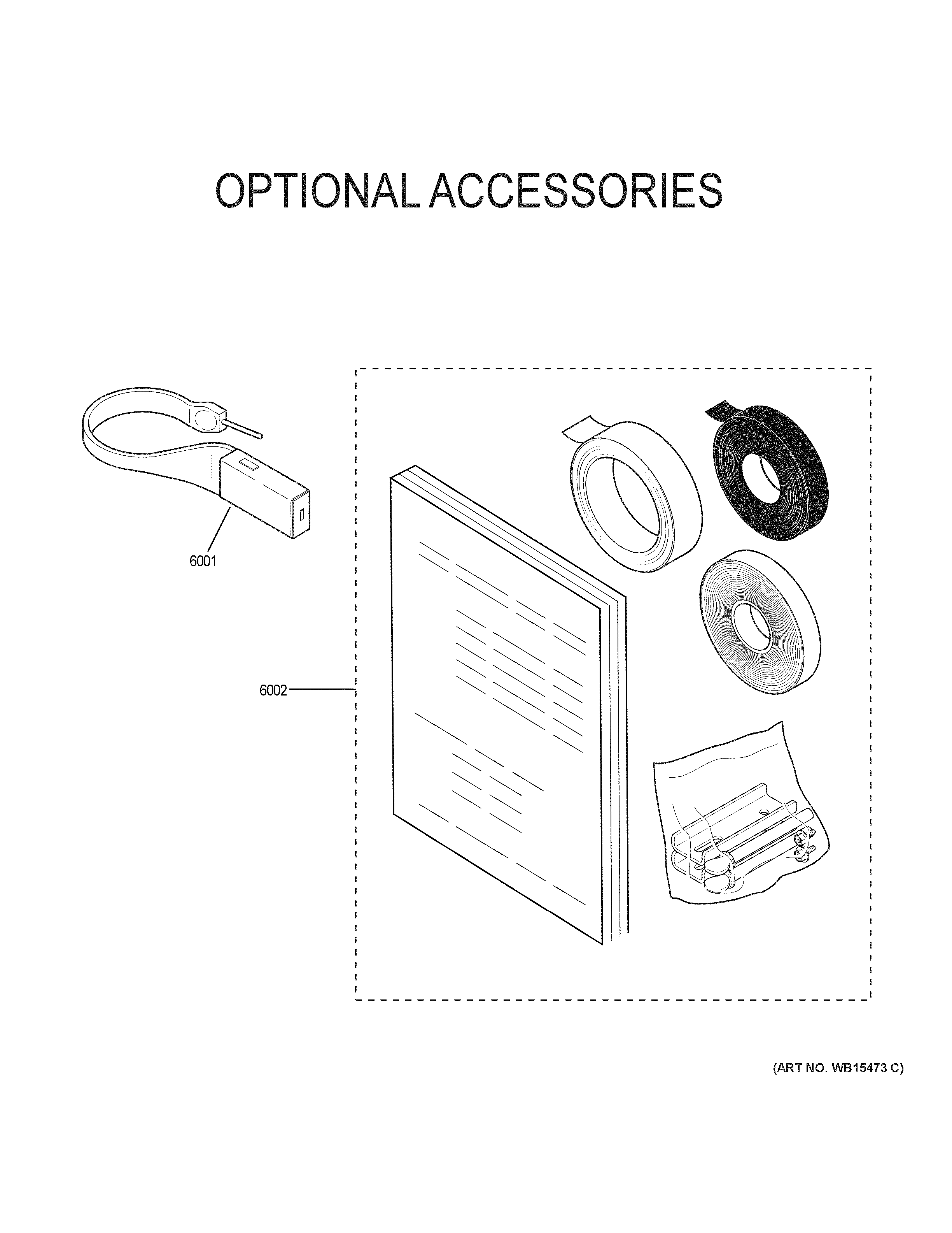 GE ZHU36RSP2SS optional accessories diagram
