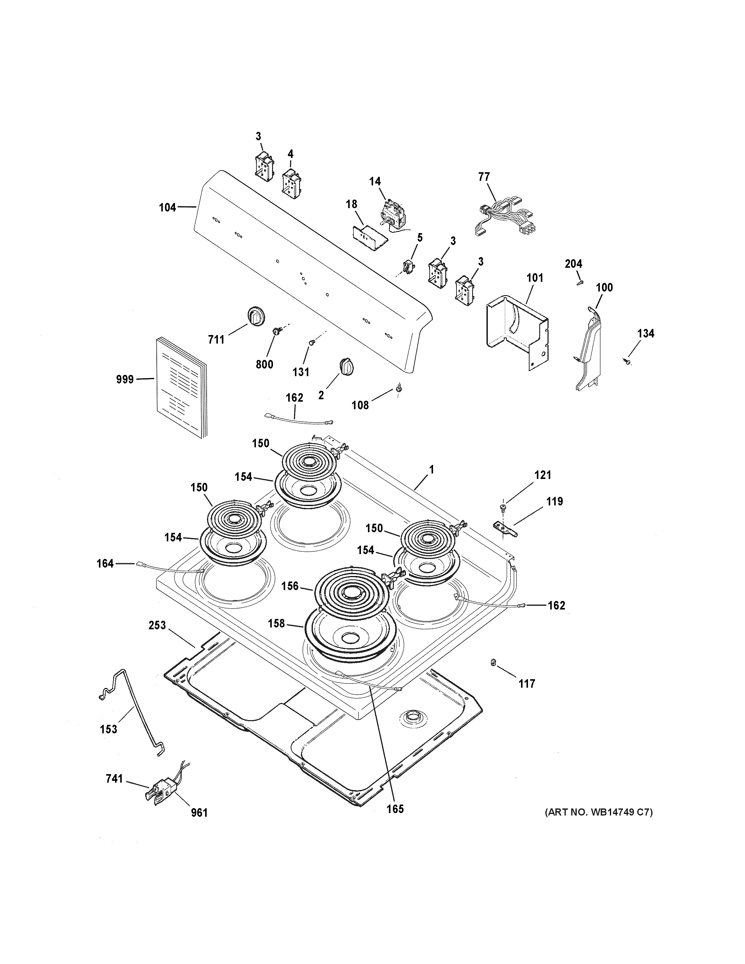 Hotpoint RBS160DM2BB control panel & cooktop diagram