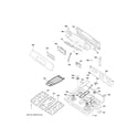 GE JGB760DEF2BB control panel & cooktop diagram