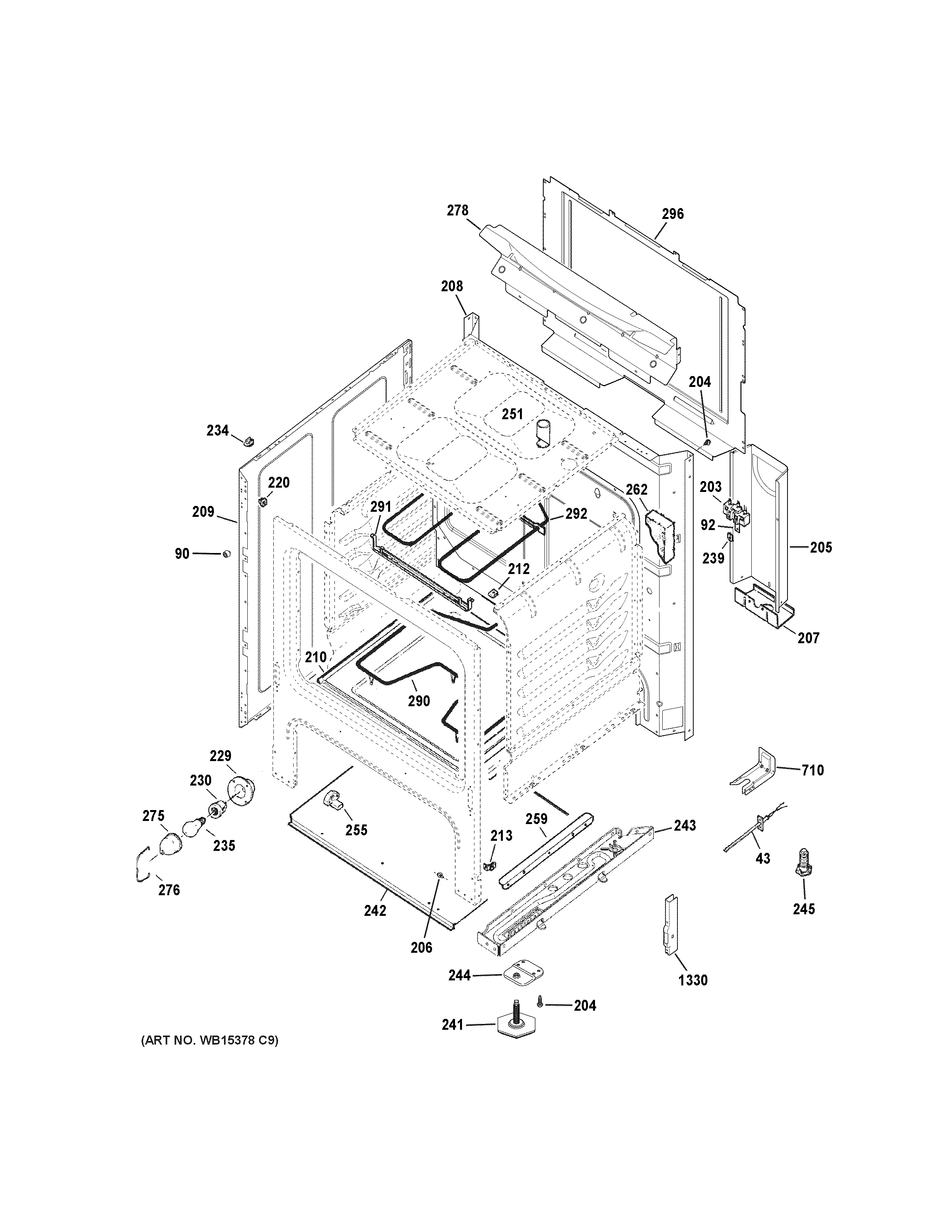 GE JBS360DM2BB body parts diagram