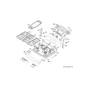GE JGB850DEF2WW control panel & cooktop diagram