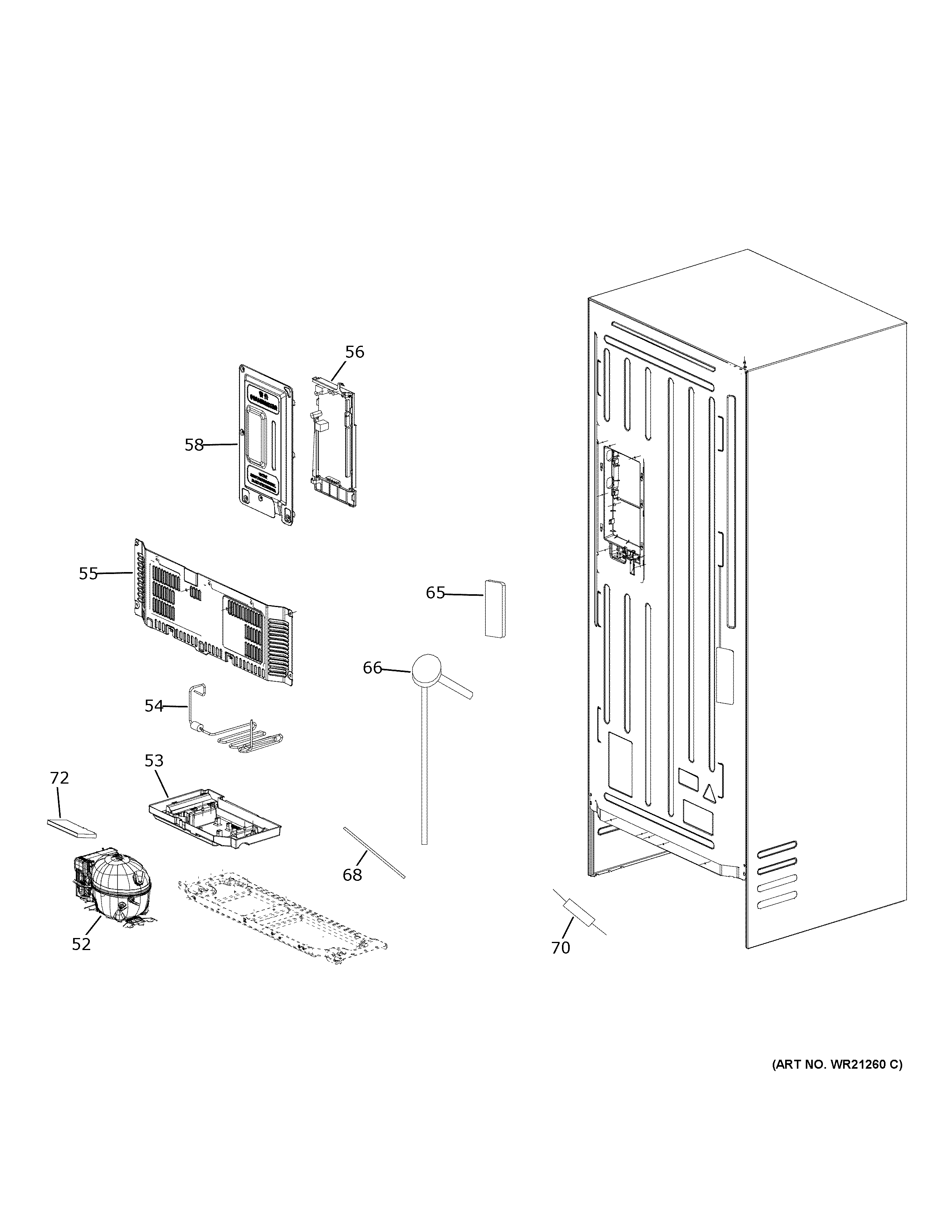 Haier QJS15HYRBFS machine compartment diagram