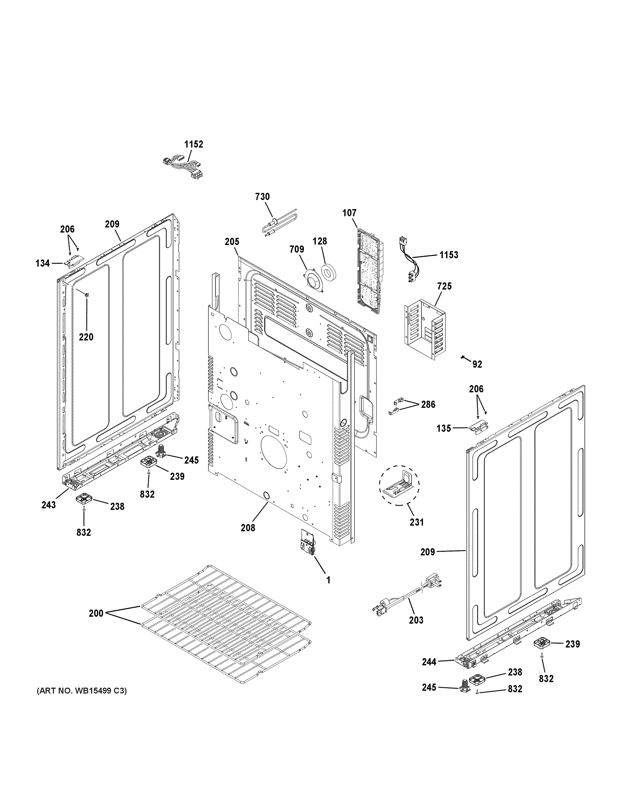 GE CGS995SEL1SS body parts diagram
