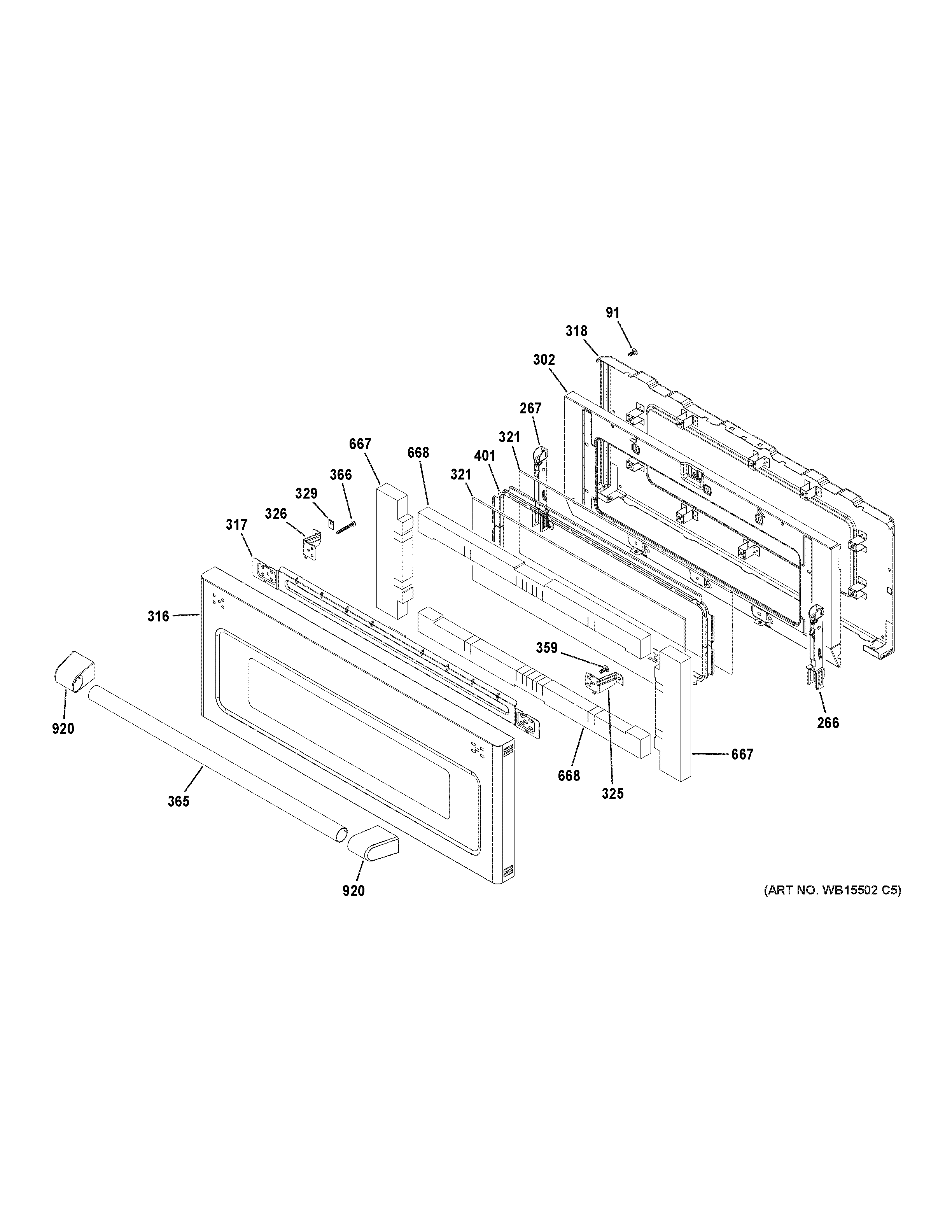 GE CGS995SEL1SS upper door diagram