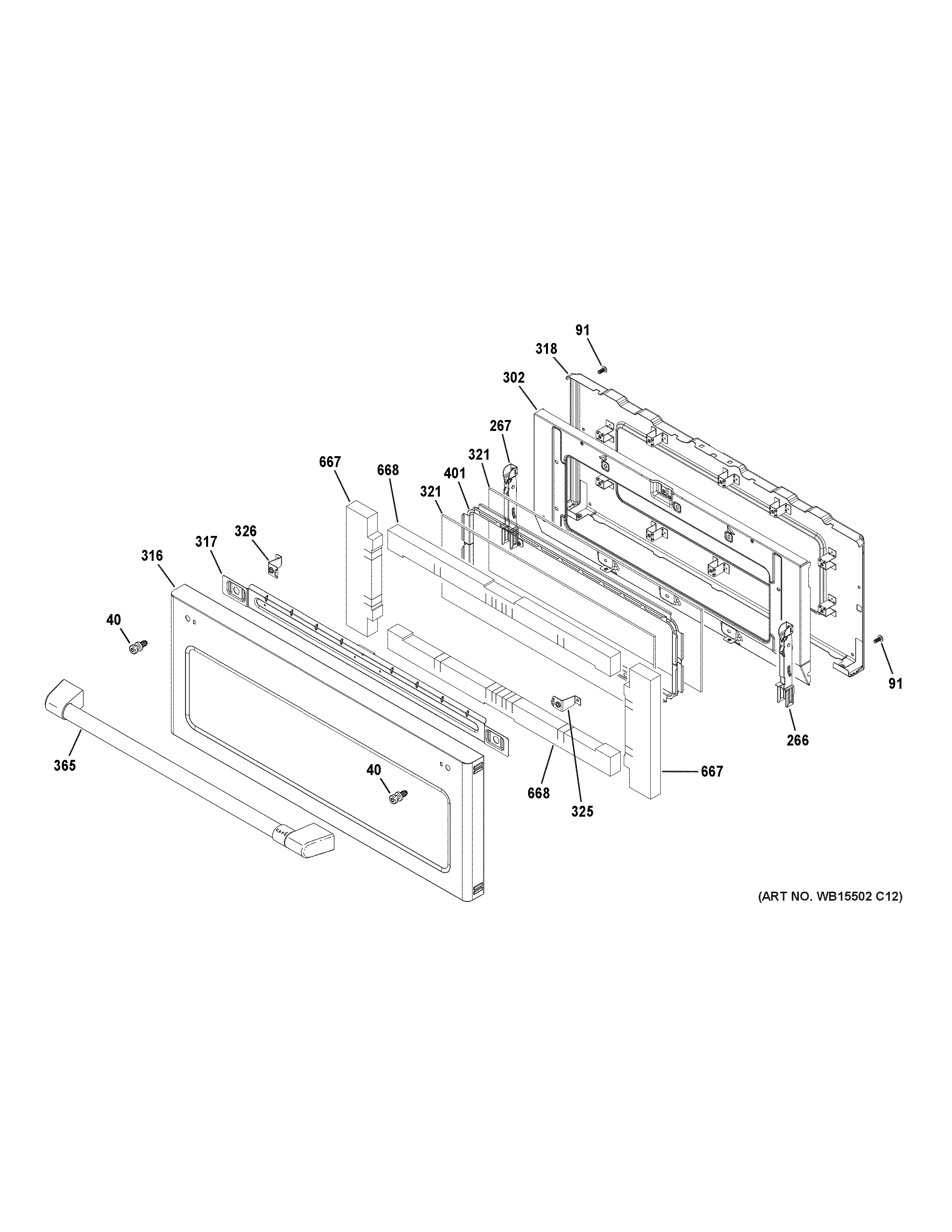 GE CGS995EEL2DS upper door diagram