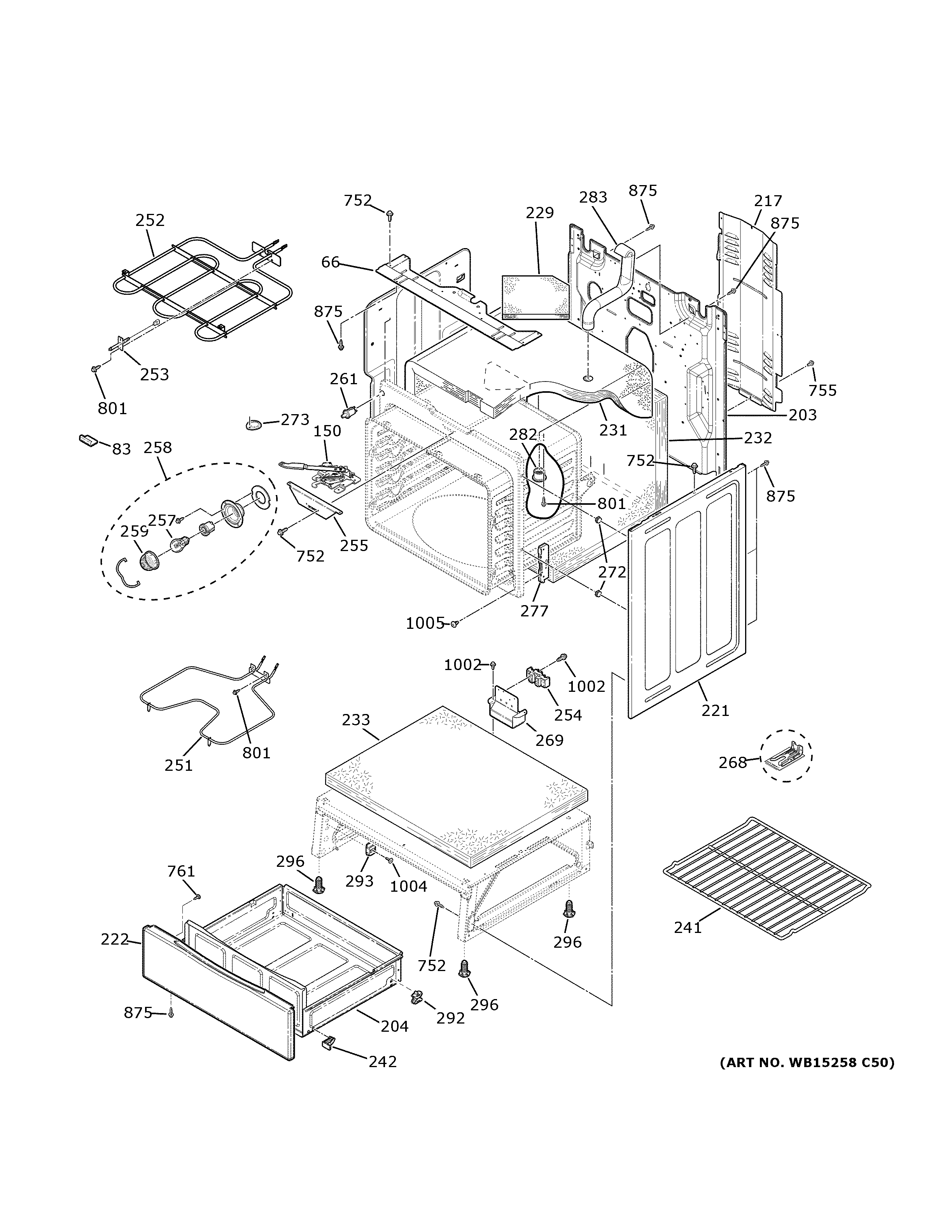 GE JB655YK8FS body parts diagram