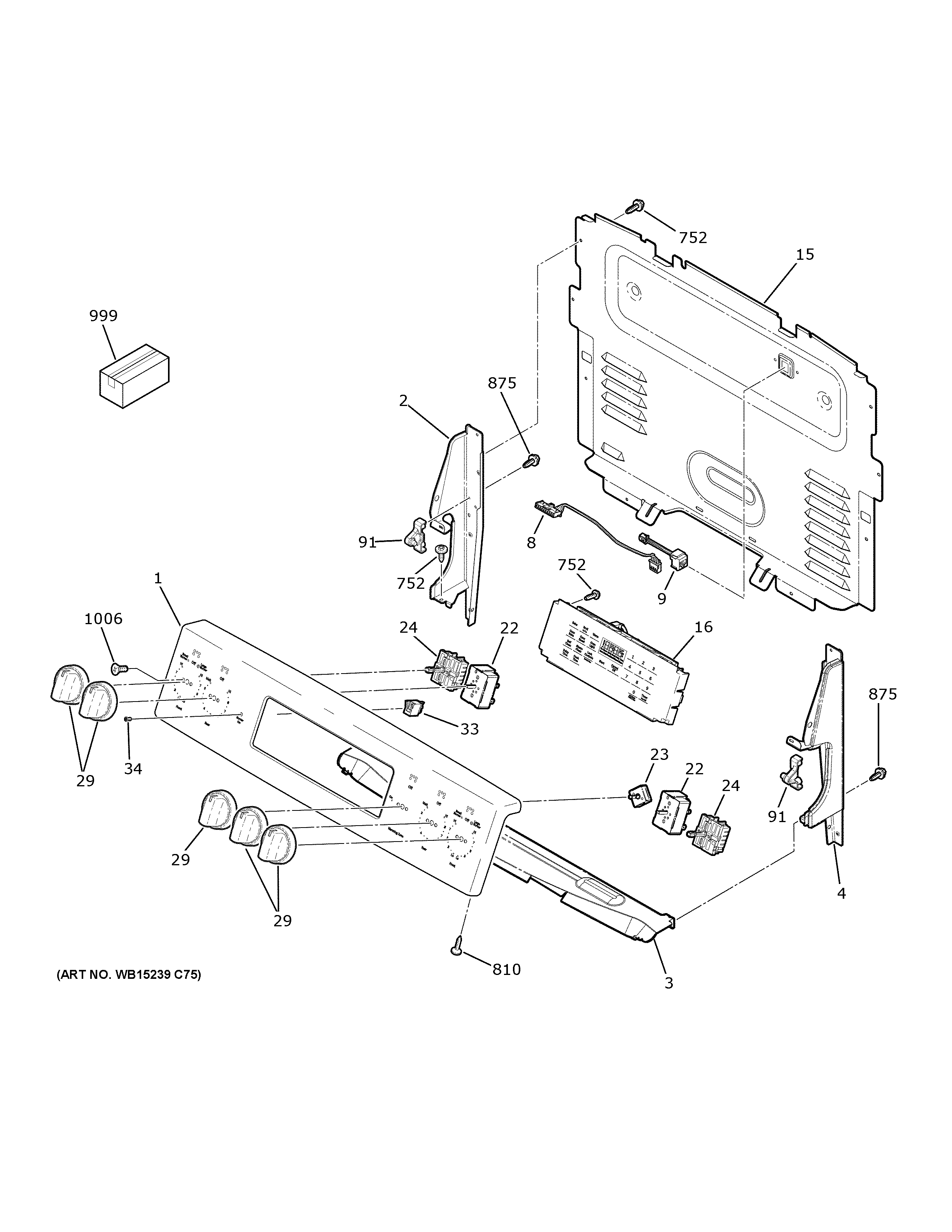 GE JB735DP3WW control panel diagram