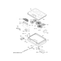 GE PP9030DJ2BB control panel & cooktop diagram