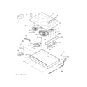 GE JP3030TJ4WW control panel & cooktop diagram