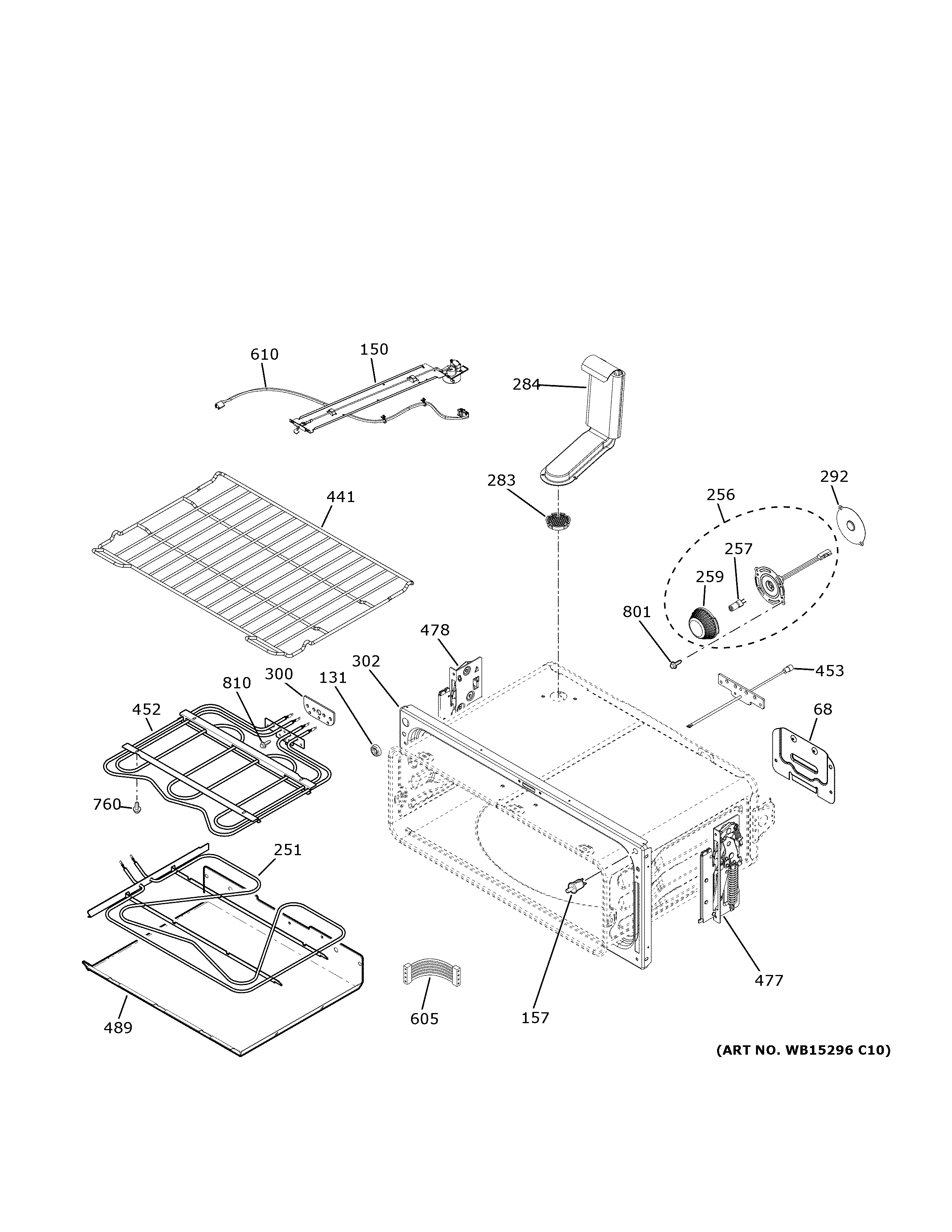 GE PS960YP5FS upper oven diagram