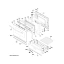 GE JGBS66DEK4BB door & drawer parts diagram